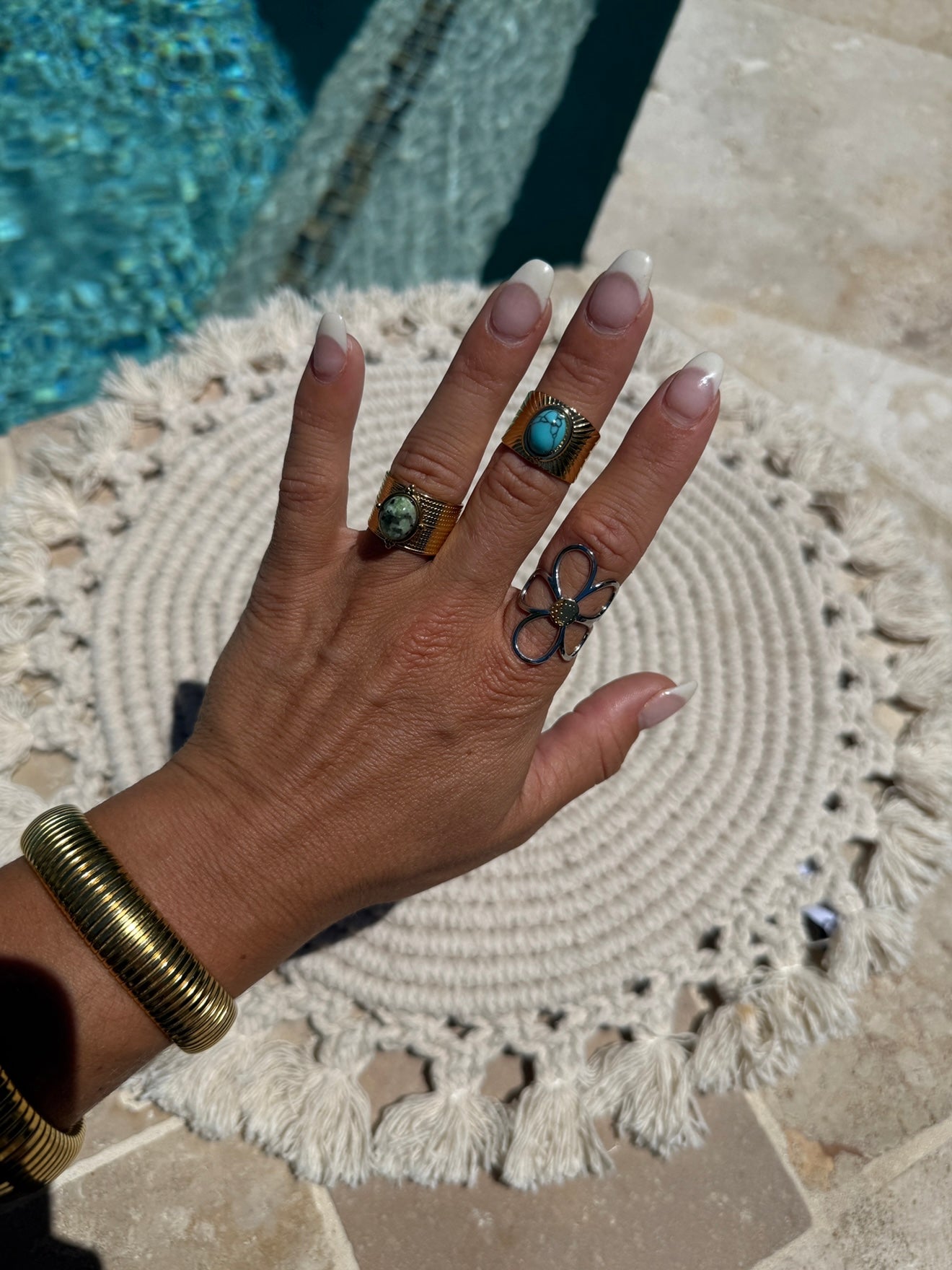 Reed 18K Gold Ring Turquoise