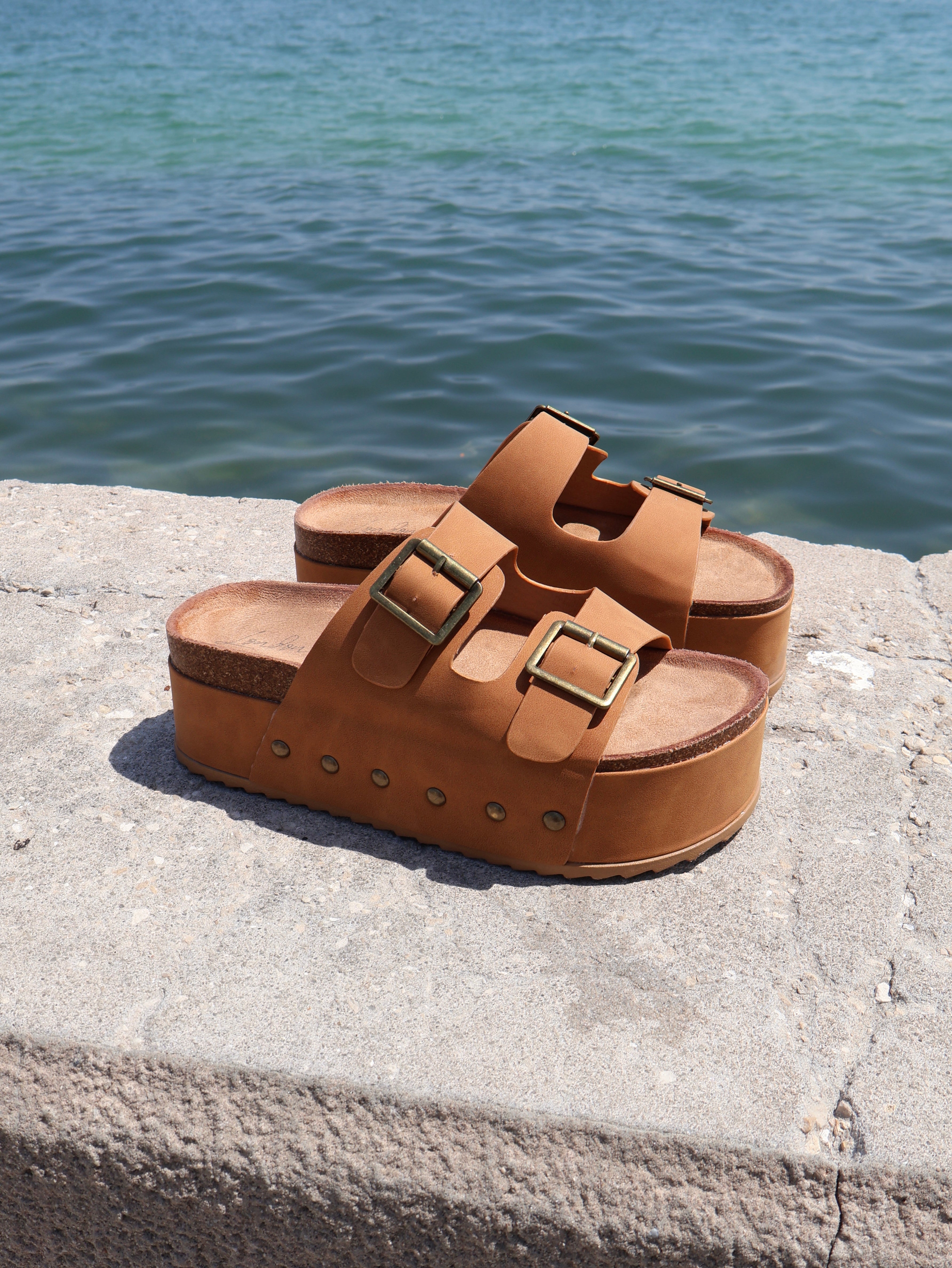 Impala Platforms Slides Tan