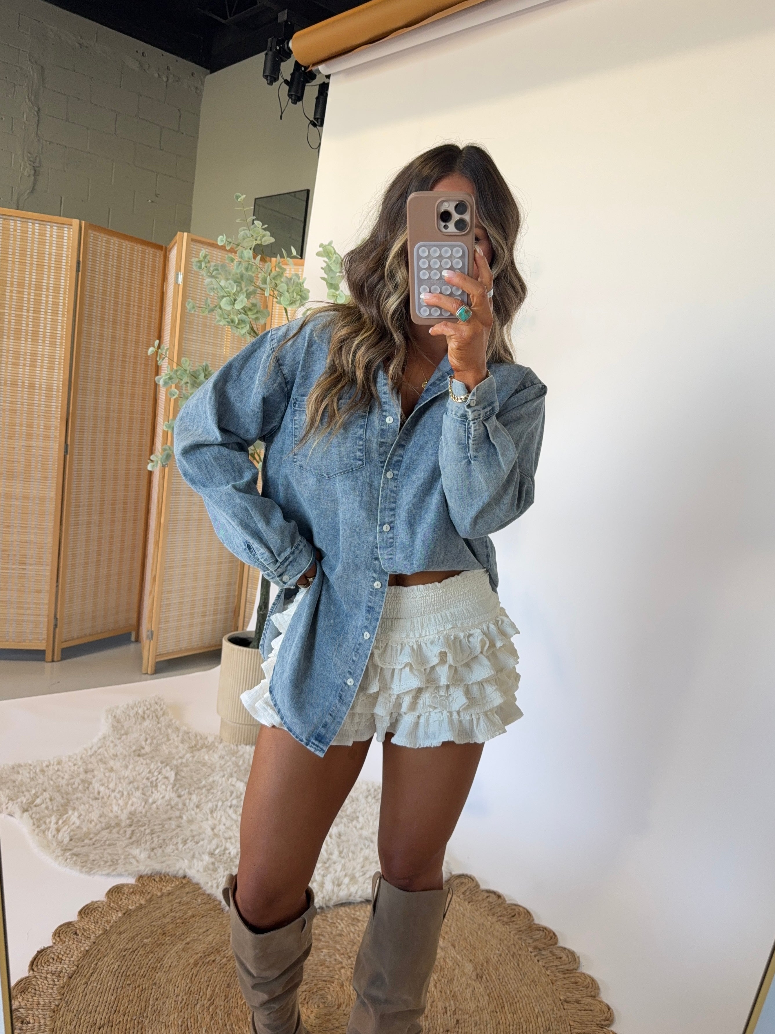 Mary Cate Denim Button Down