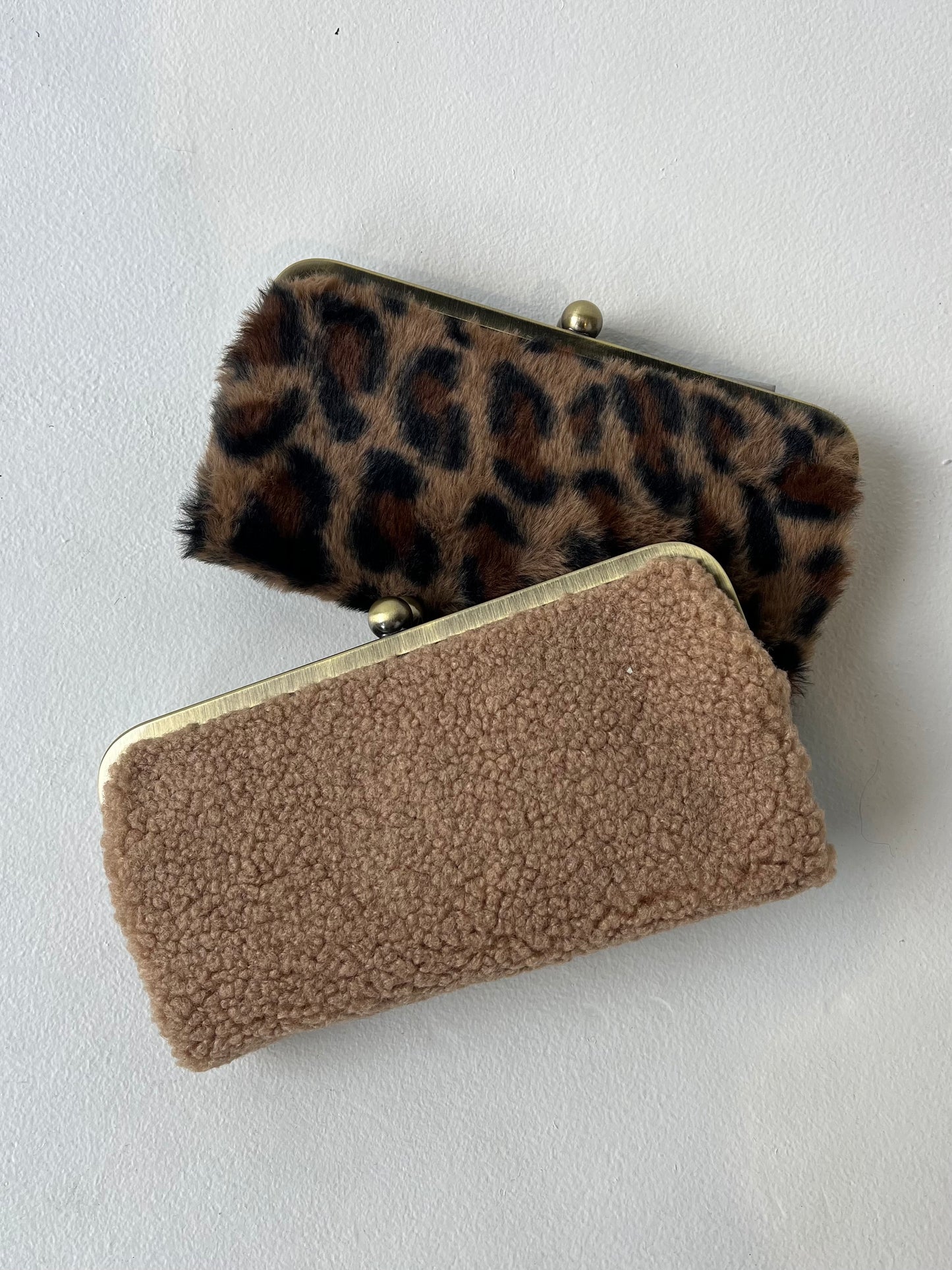 First Kiss Faux Fur Lock Clutch