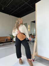 Load image into Gallery viewer, CAMEL OVERSIZED CANVAS BELT BAG
