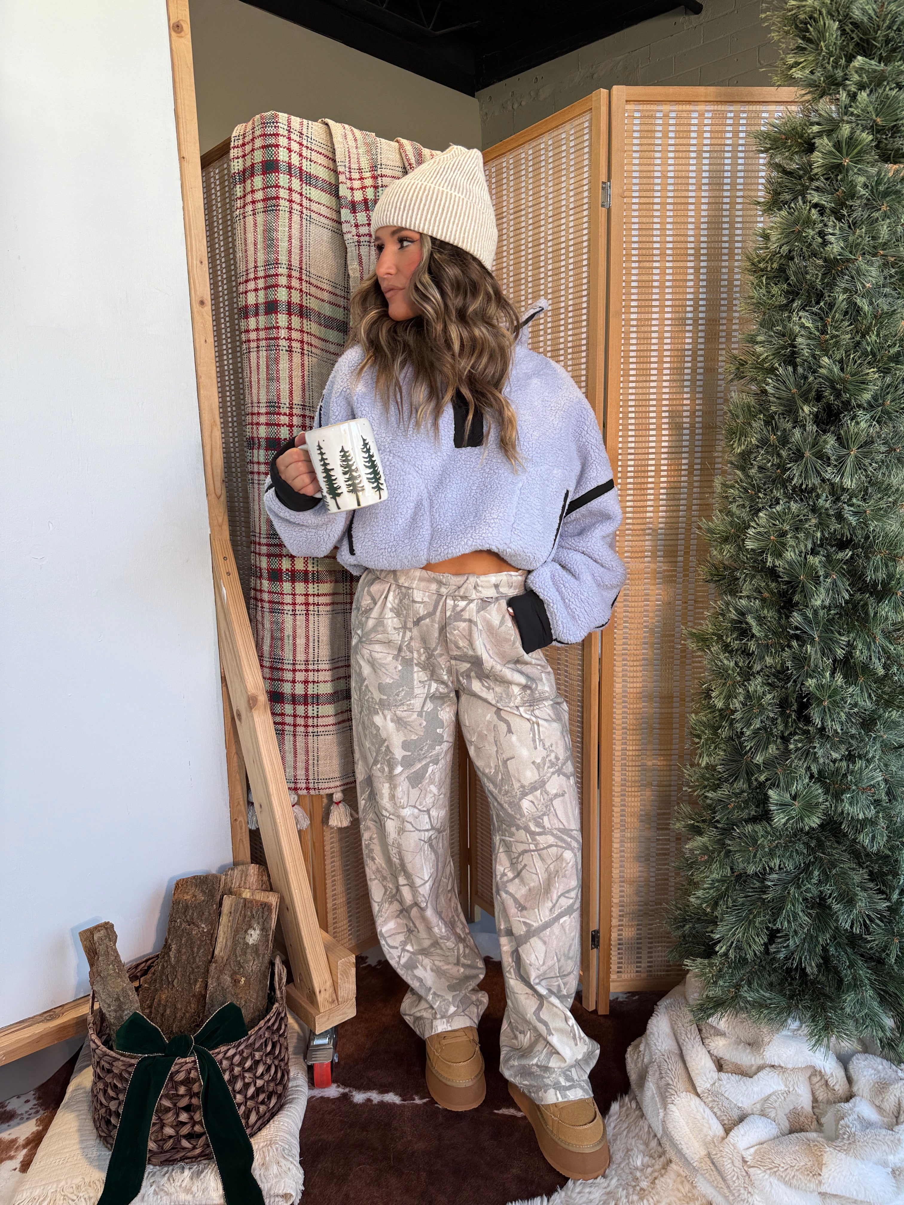 Woodlen High Waisted Camo Cargos