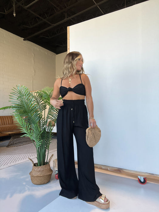 Easy Breezy Beach Pants Black