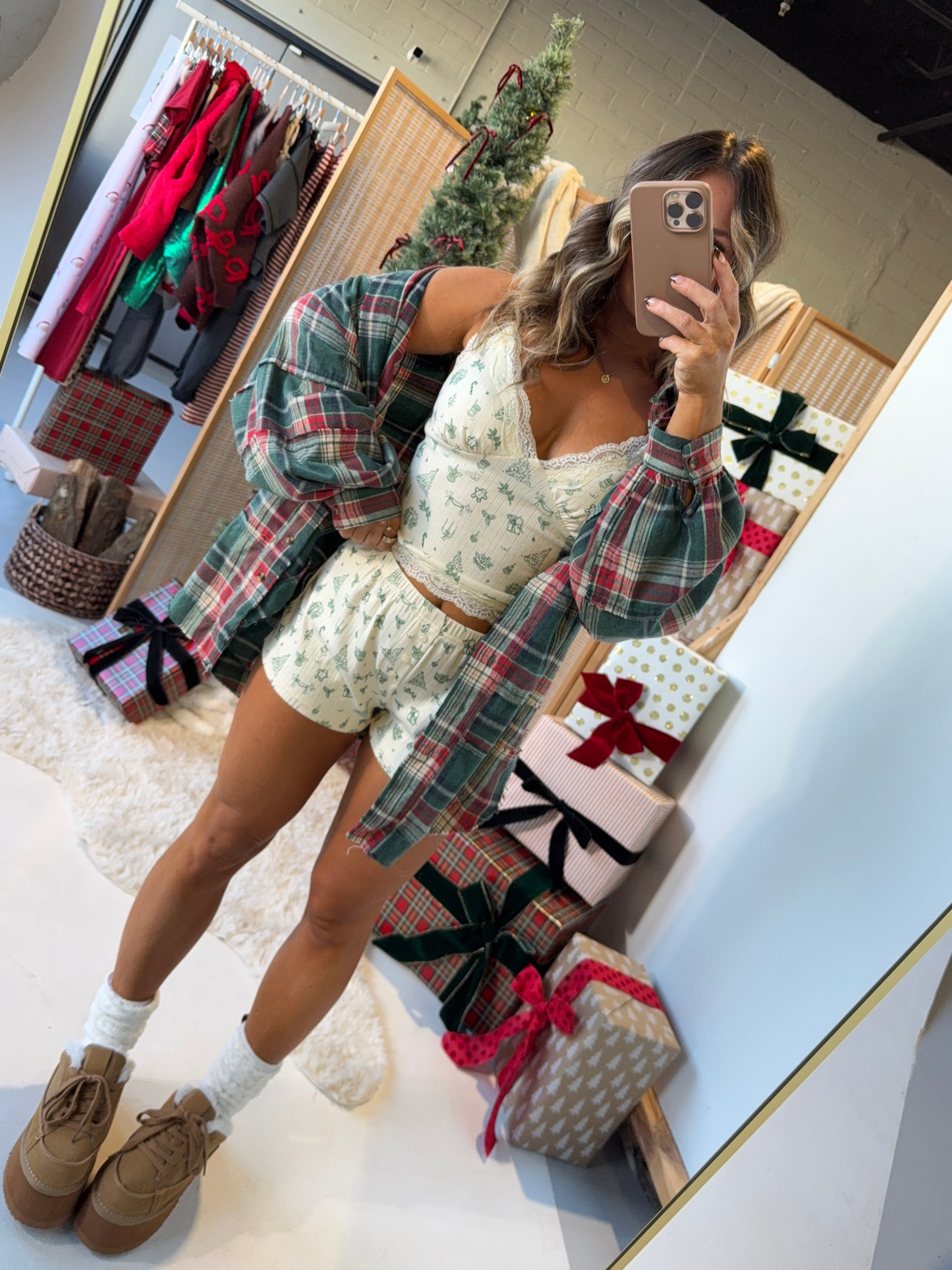 North Pole Nights Pajama Tank Butter