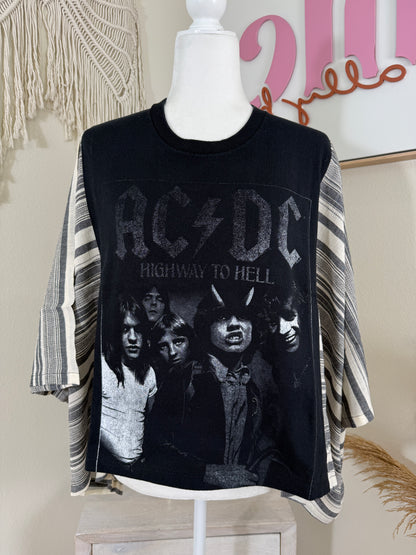 AC/DC Mix & Match Tee Black Stripe