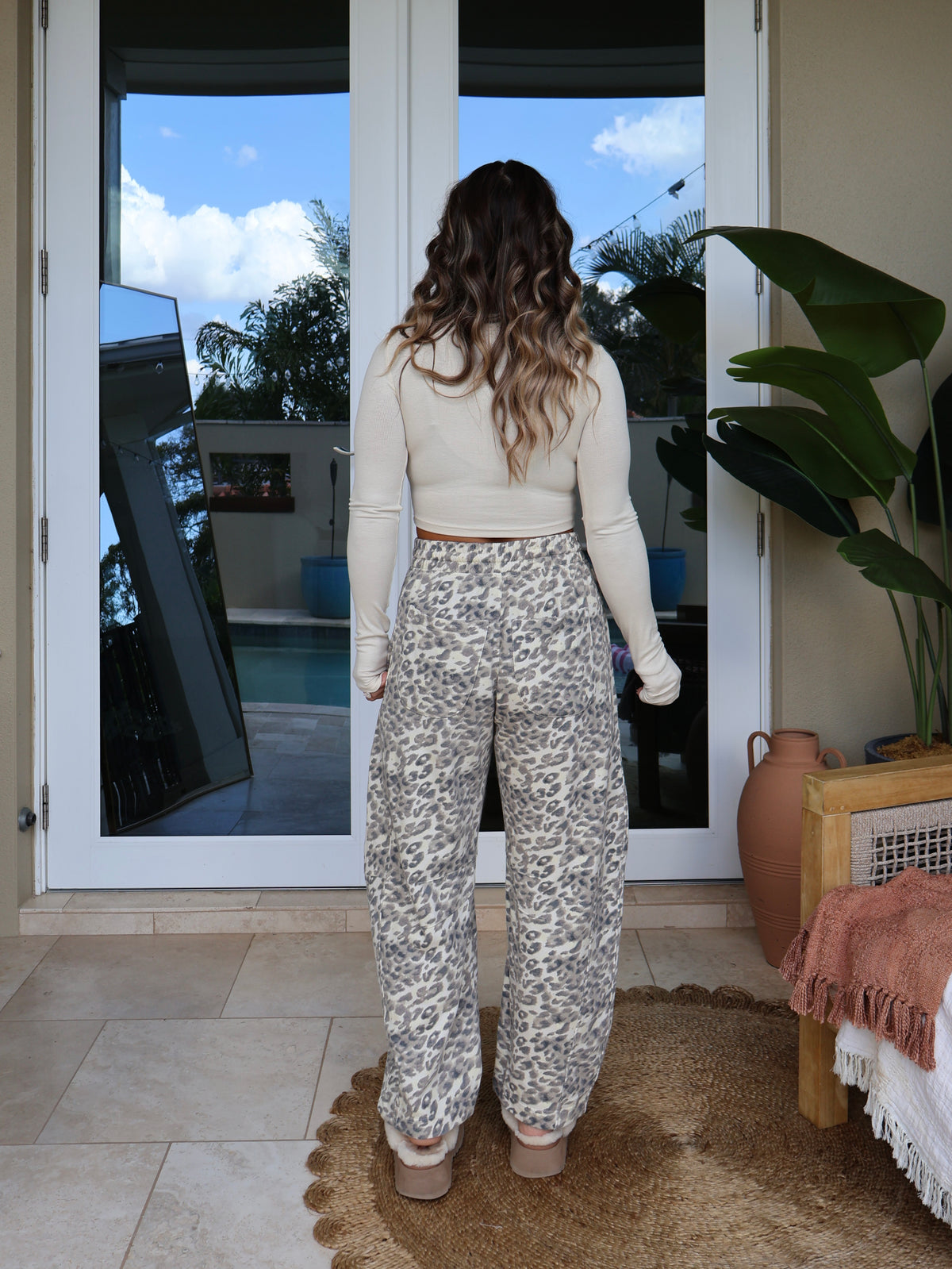 On the Prowl Barrel Sweatpants Cheetah