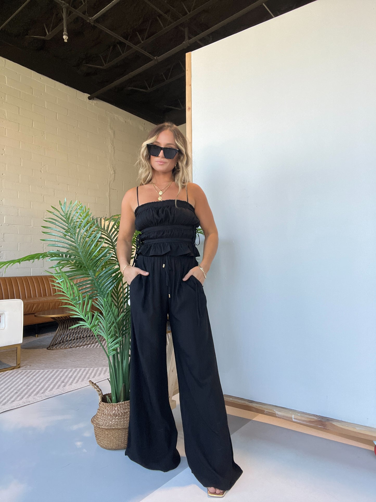 Easy Breezy Beach Pants Black