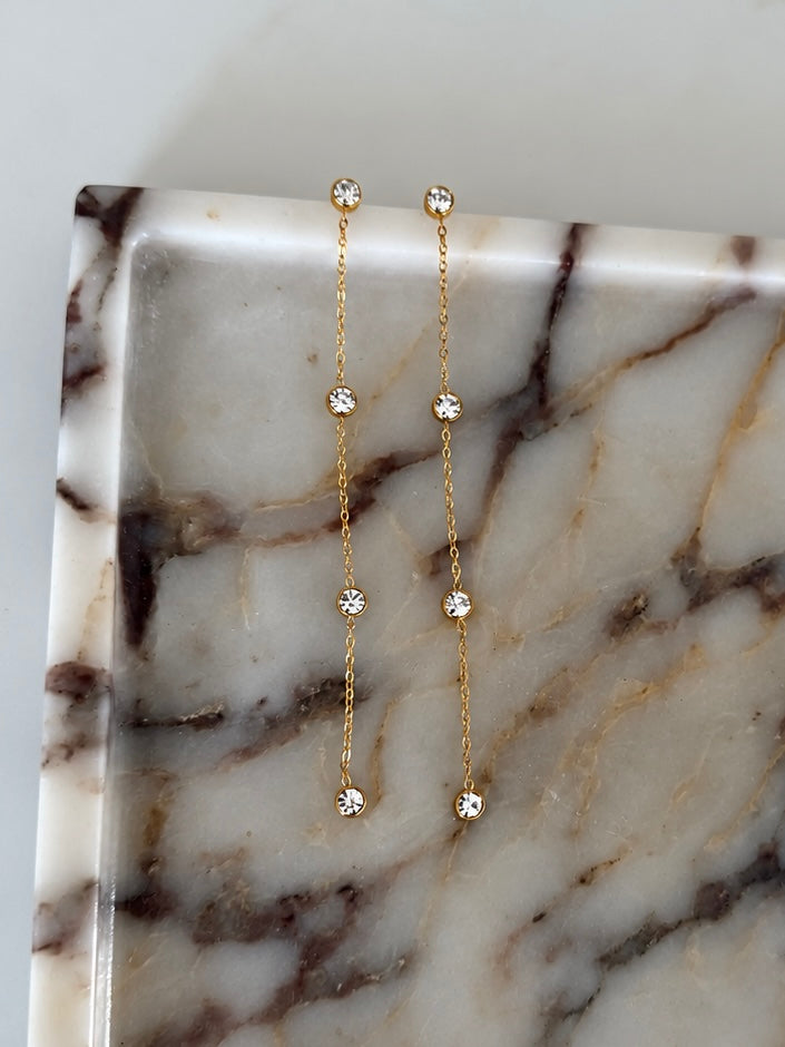 Estate Drop Earrings Gold