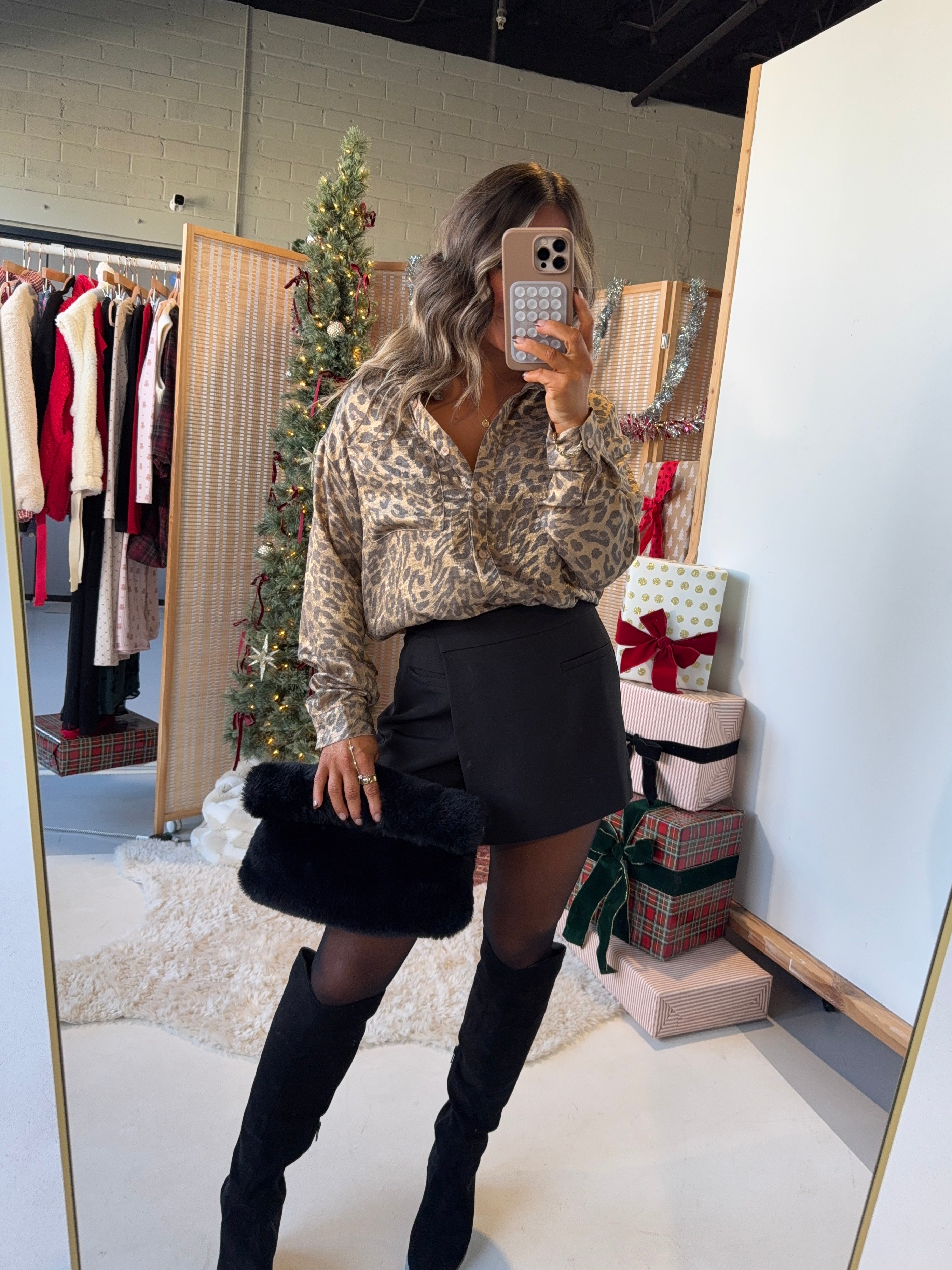 Spiced Tabby Metallic Button Up Cheetah