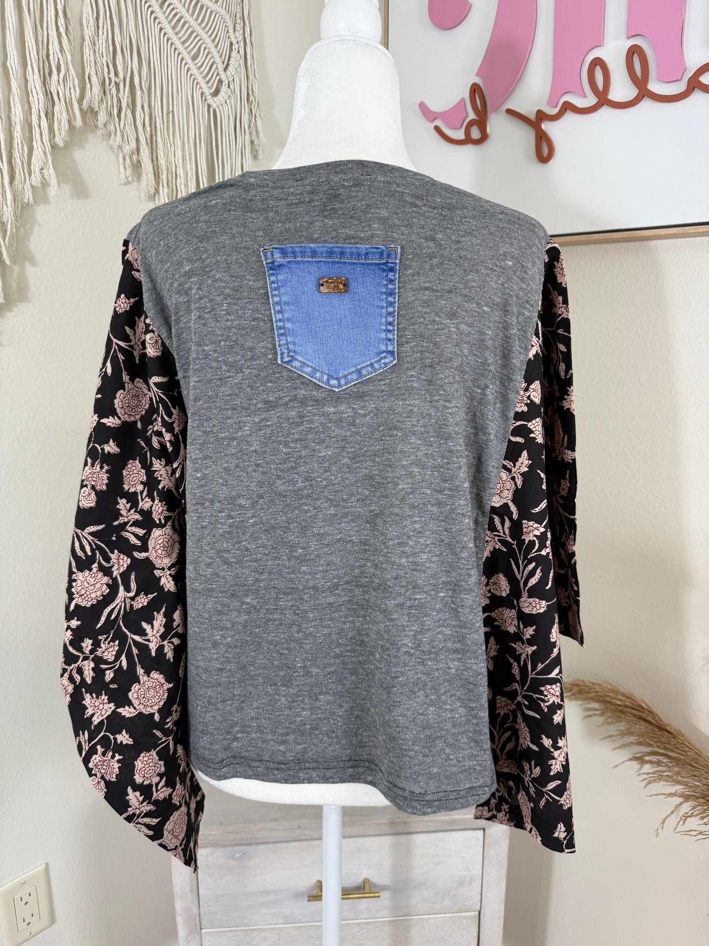 Guns N' Roses Mix & Match Tee Grey  Black Floral
