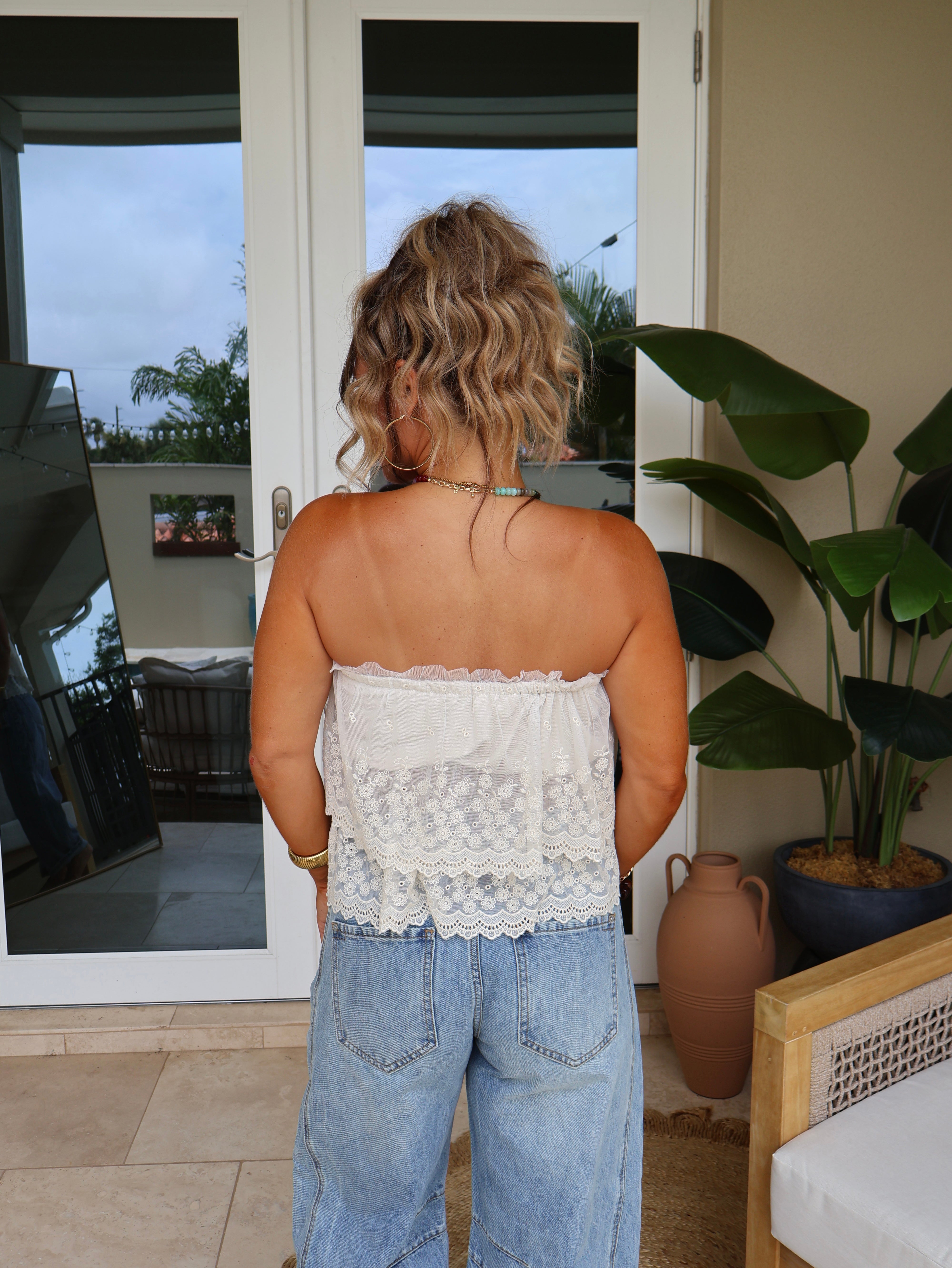 Rosewood Lace Top Natural