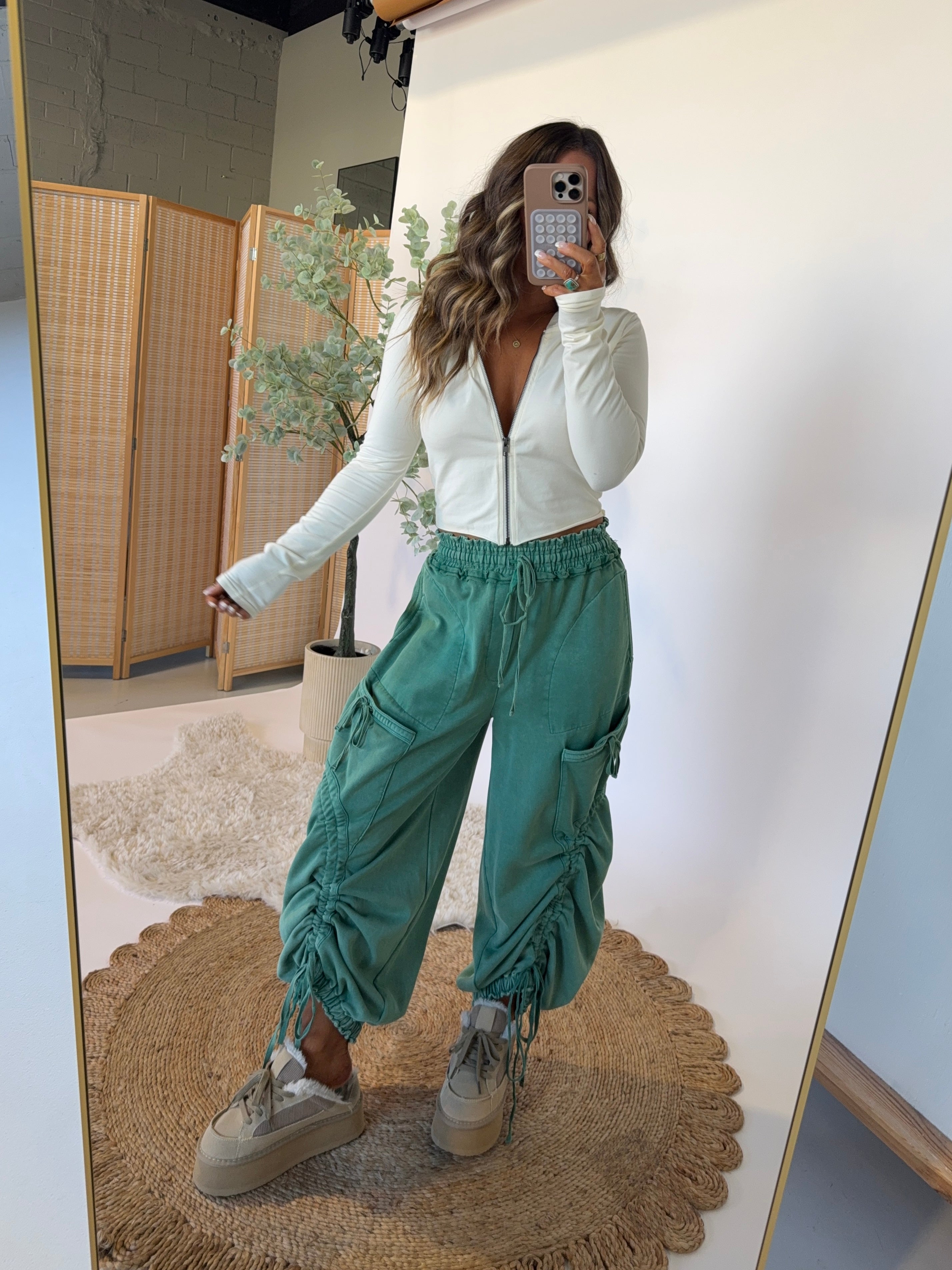 Show Me Love Boho Joggers Green