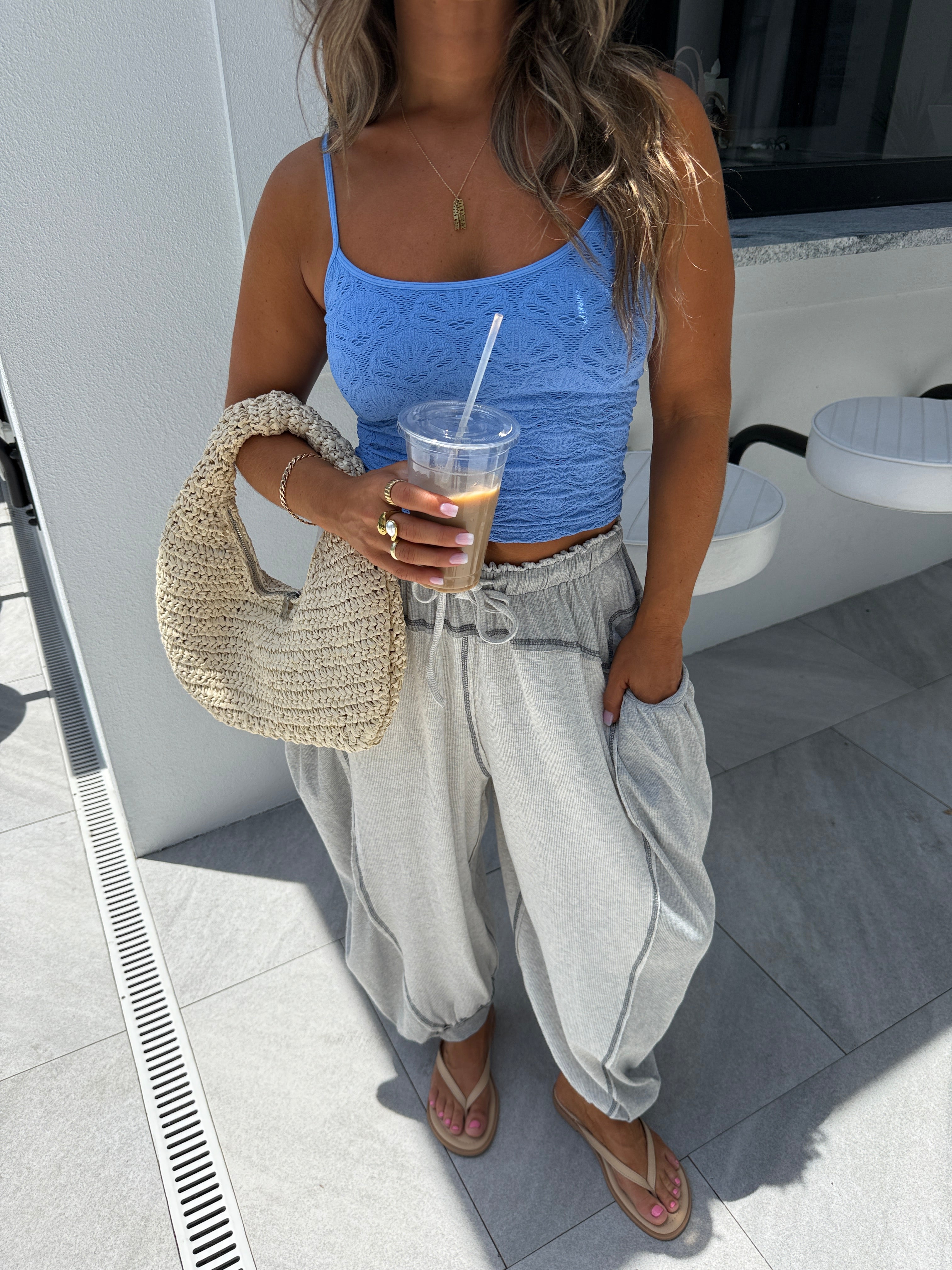 Soft Stay Lounge Pants Oatmeal Grey