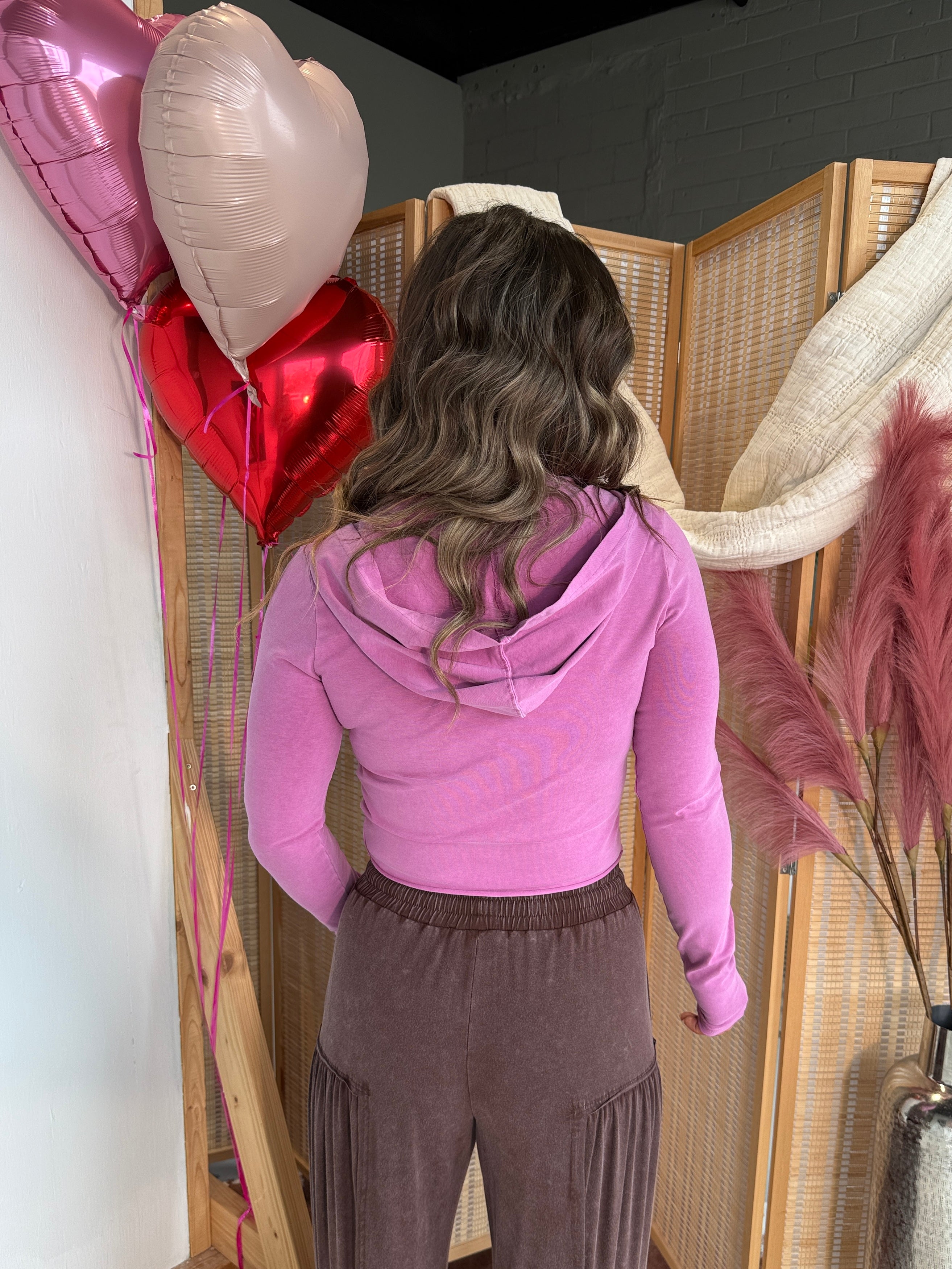 Coming Home Zip Up Jacket Vintage Plum