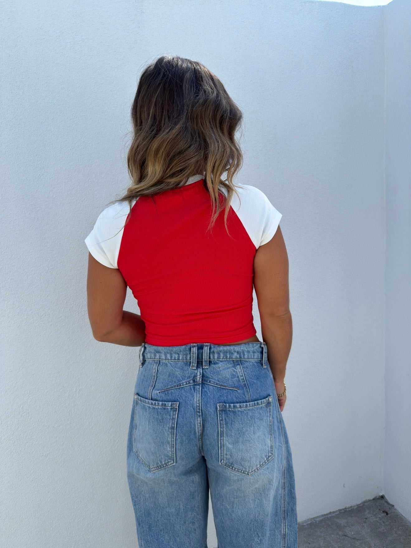 Team USA Baby Tee Red White