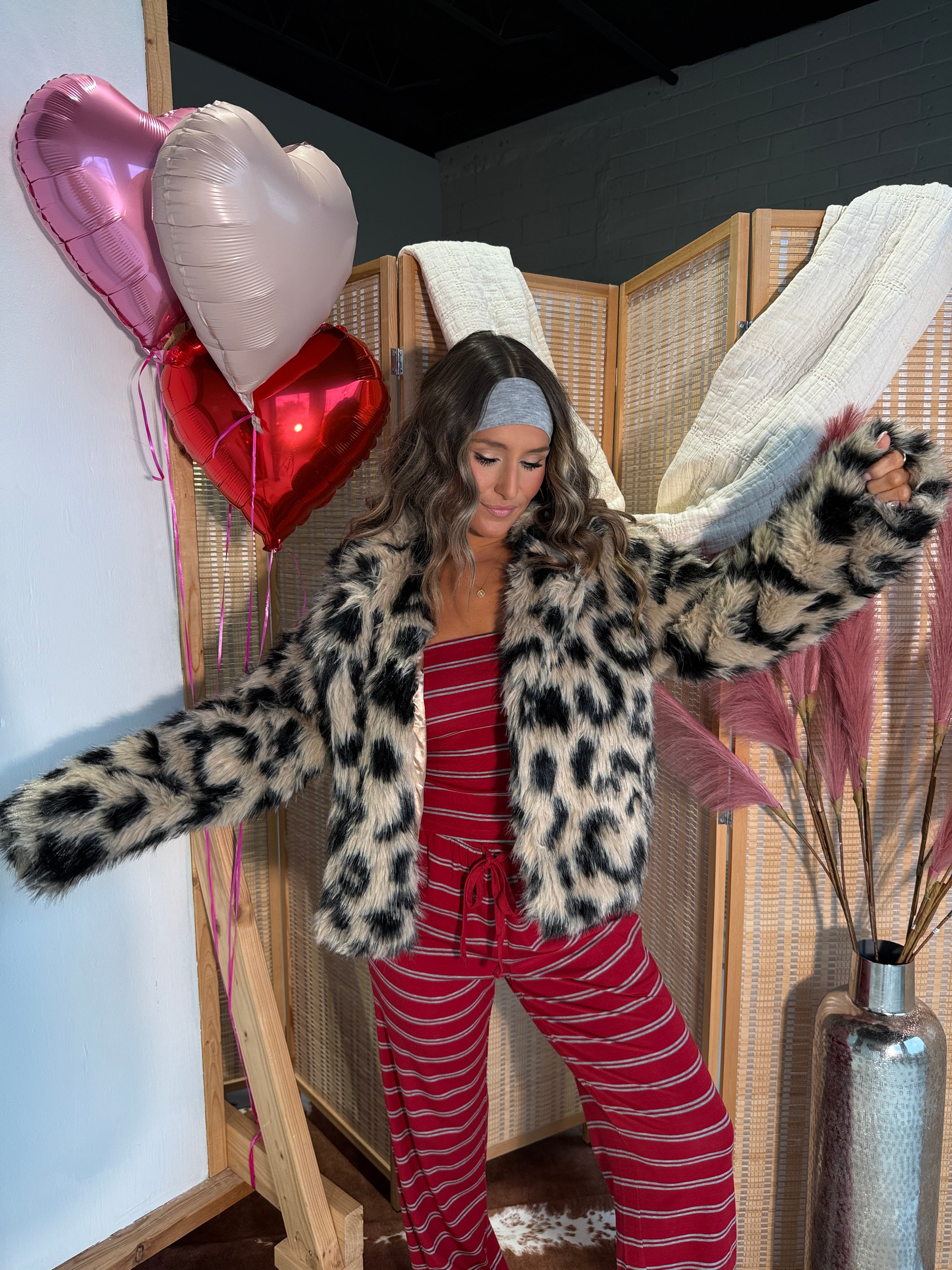 The Proposal Fur Jacket Leopard