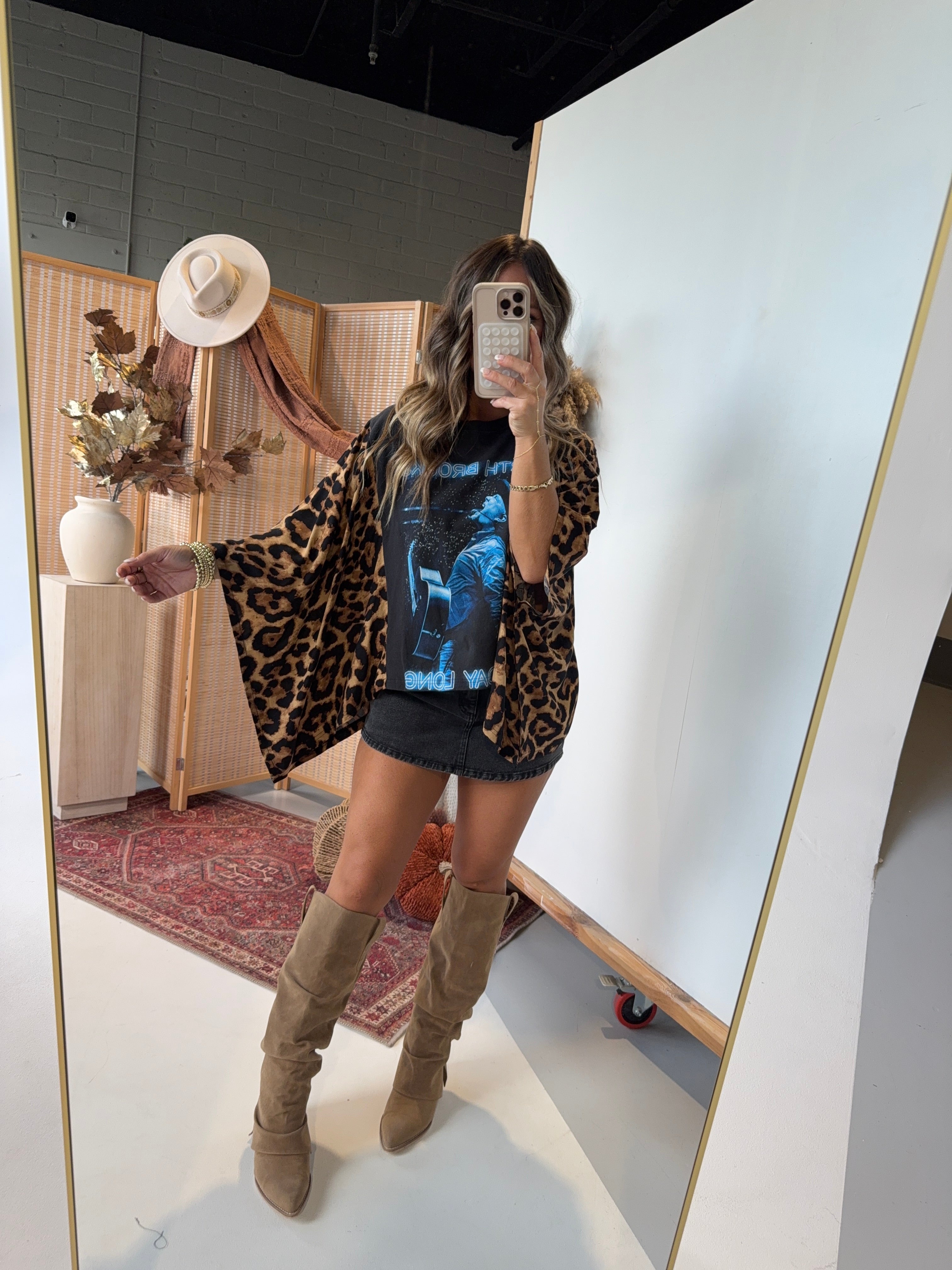 Garth Brooks Mix & Match Tee Black Cheetah