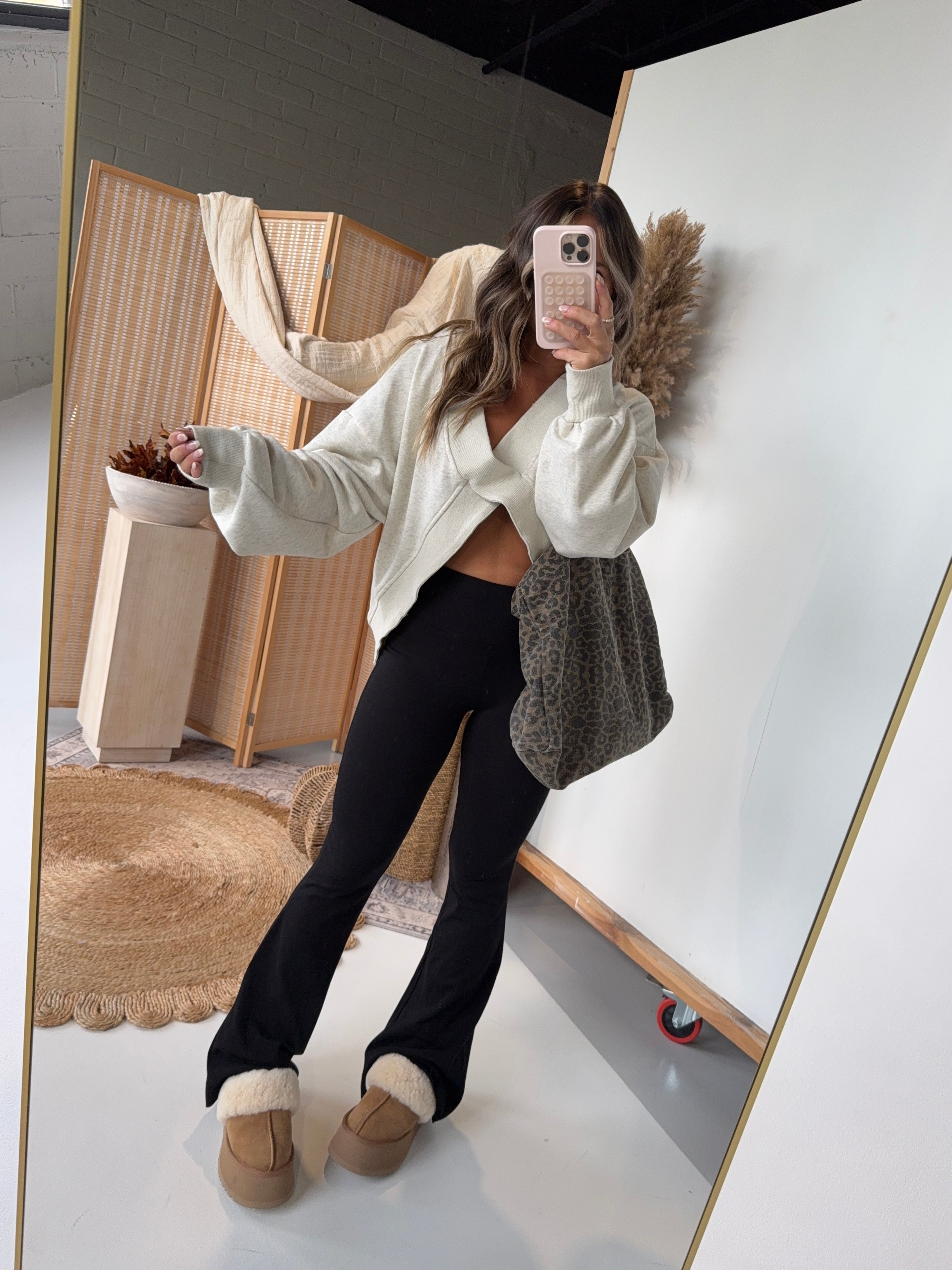 Sunday Lounge Raw Hem Flares Black