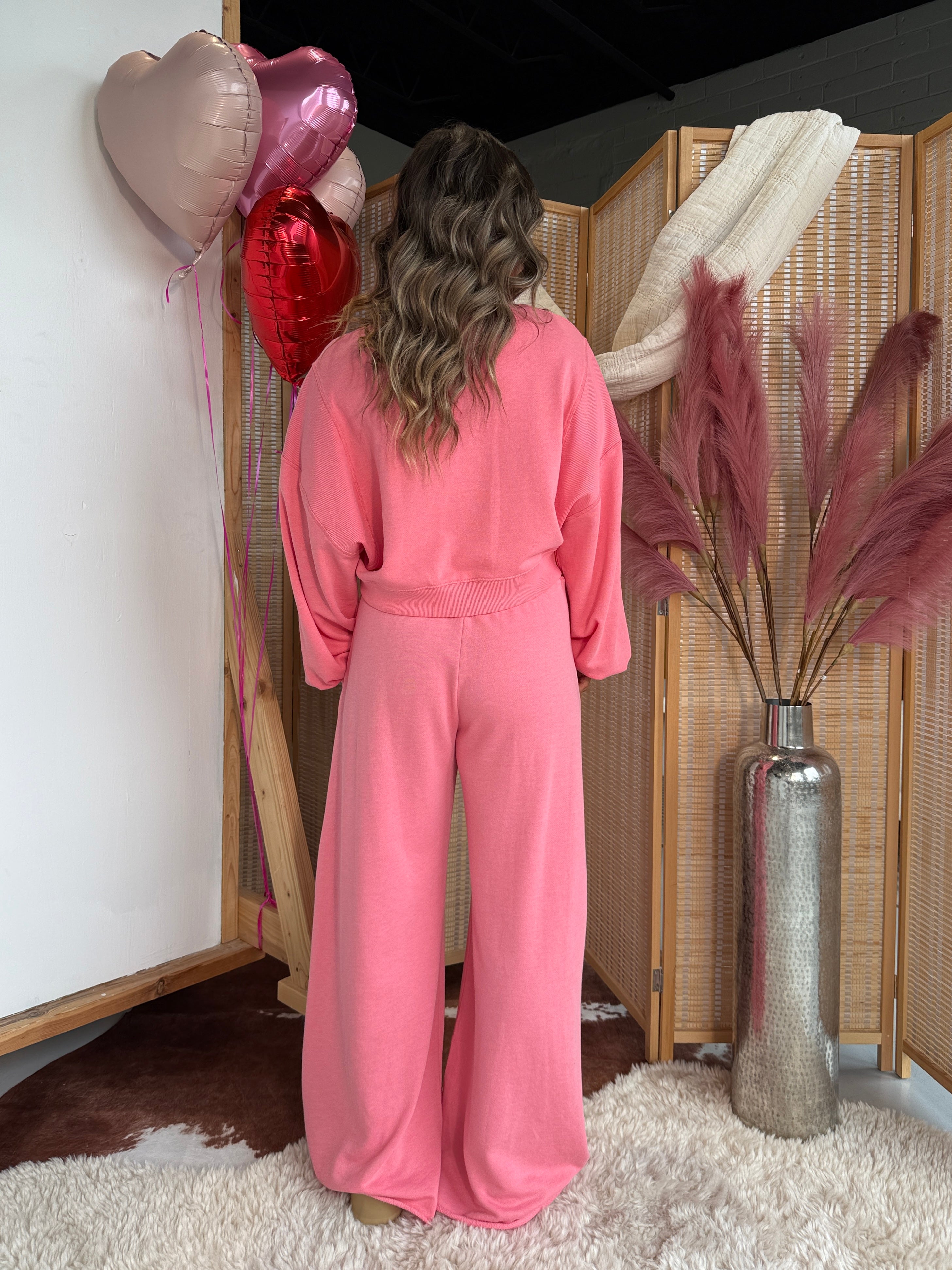 Coffee Shop Mornings Sweatpants Pink