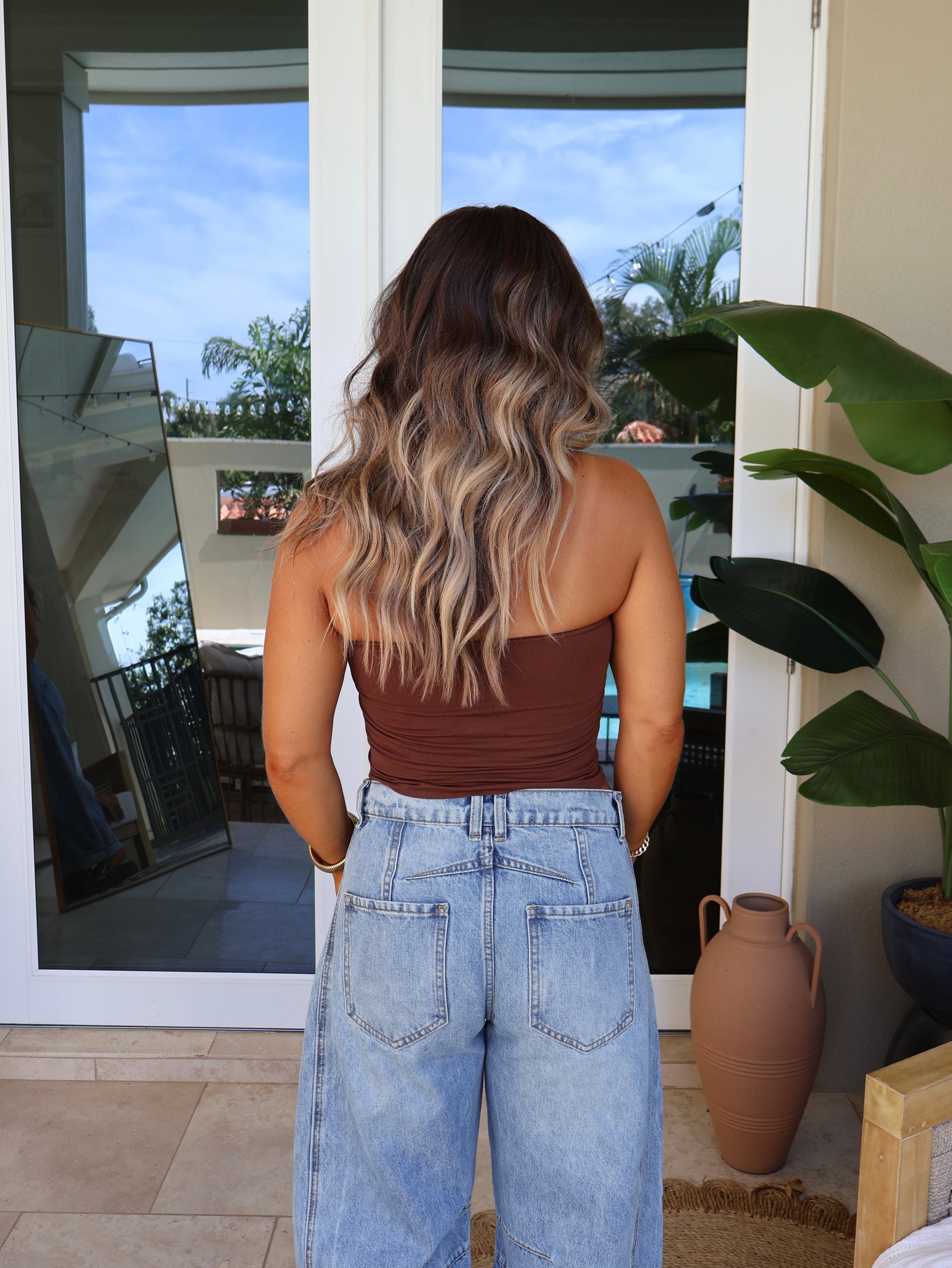 Afternoon Tube Top Brown