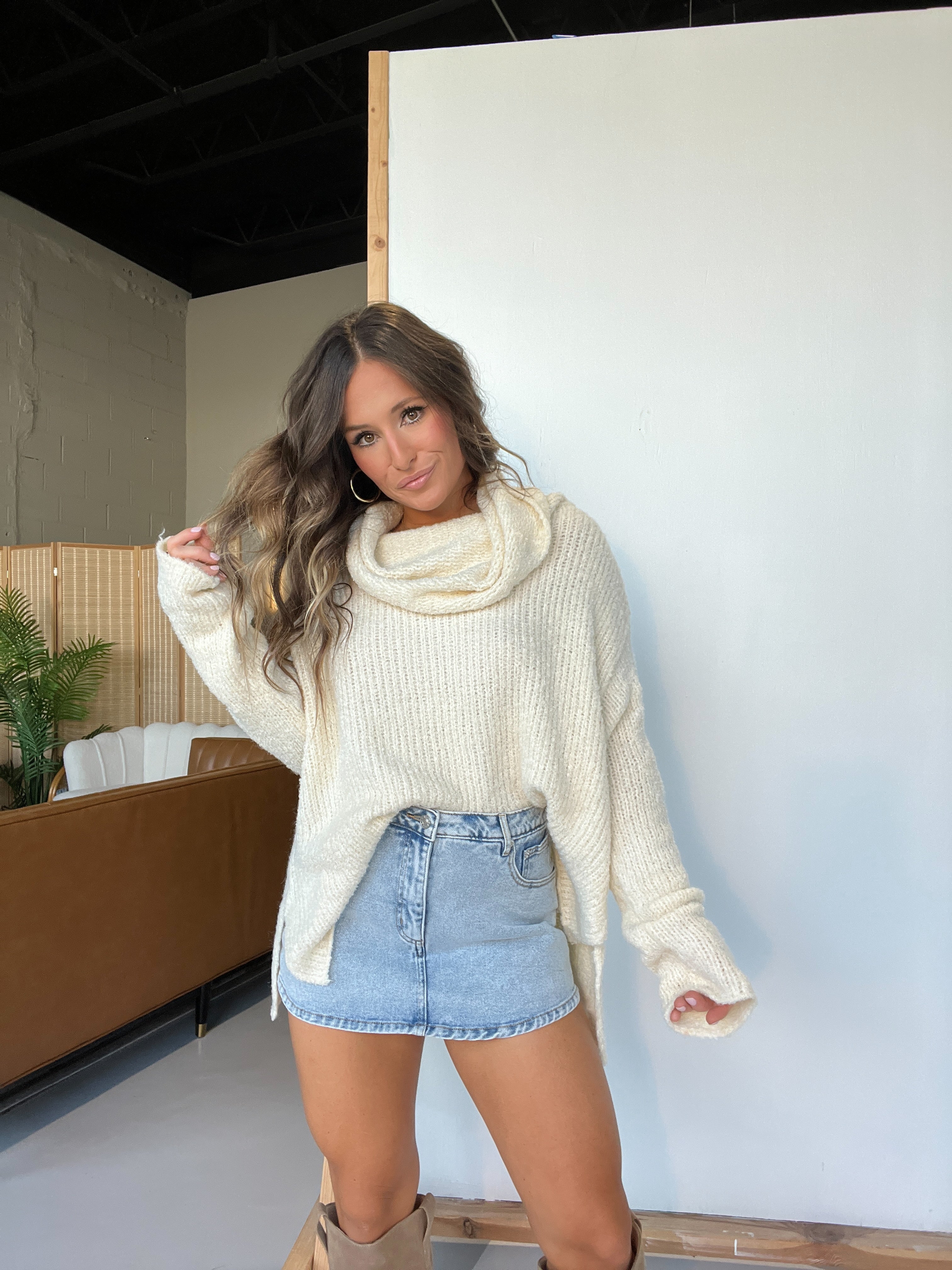Hadley Mini Denim Skort Light Wash