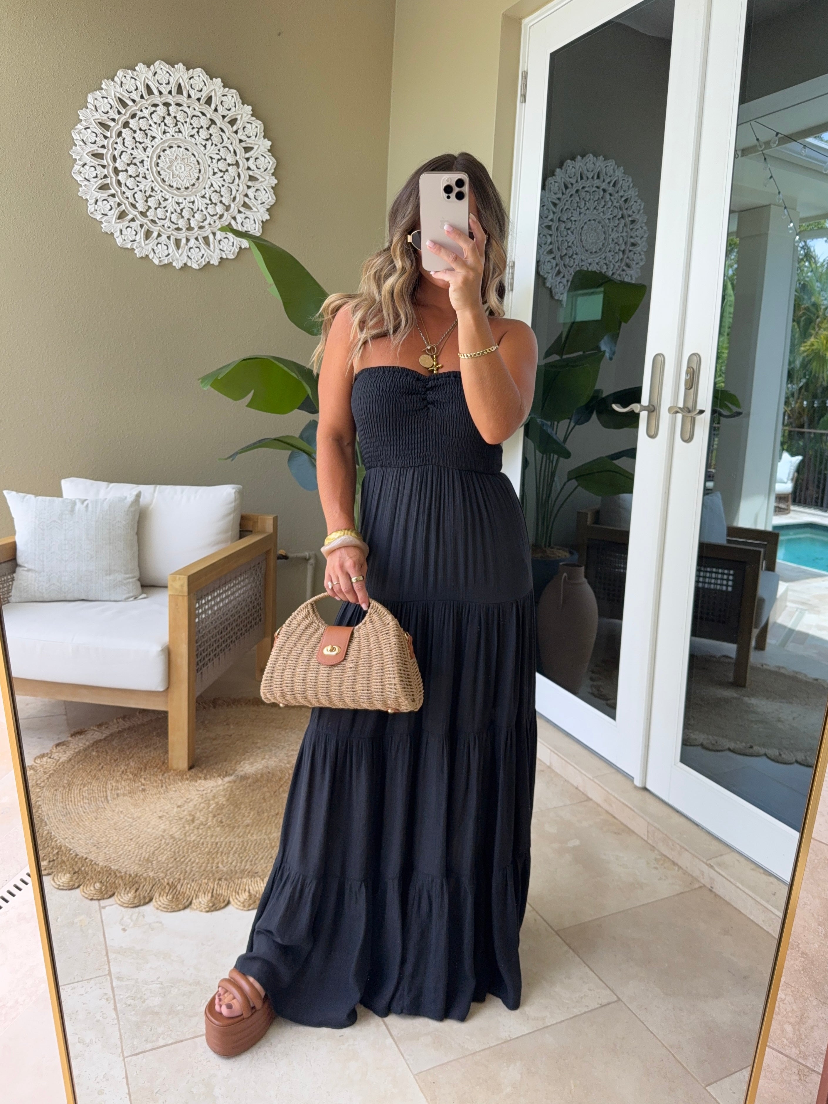 After Dark Strapless Maxi Dress Black
