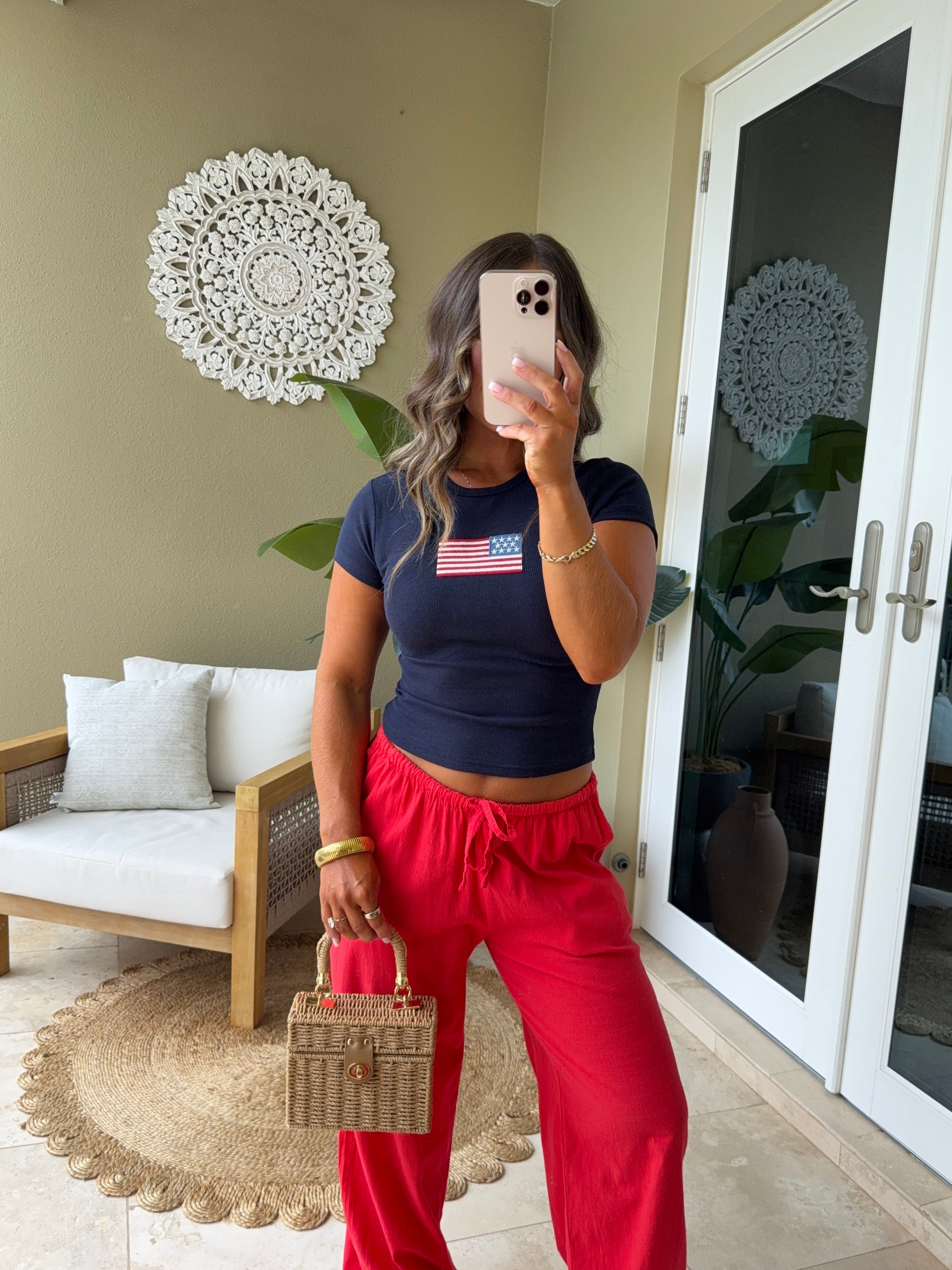 Americana Baby Tee Navy