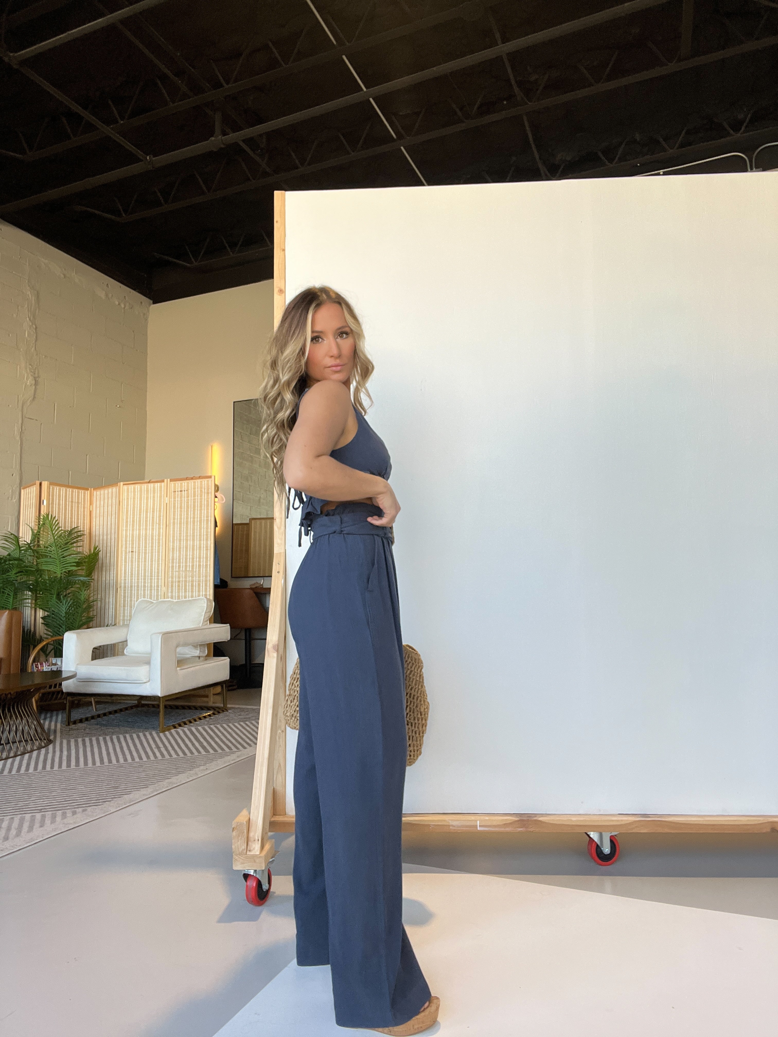 Arabella Woven Set Navy