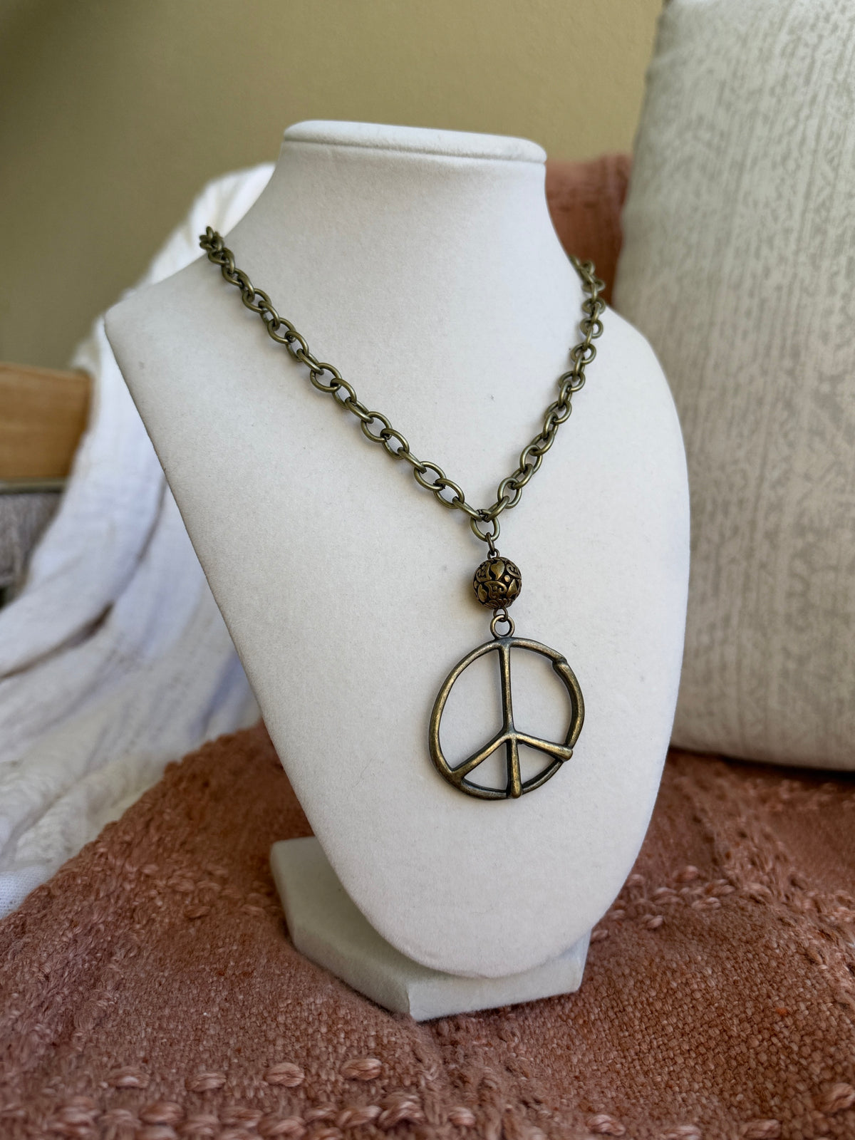 Serenity Peace Necklace Bronze