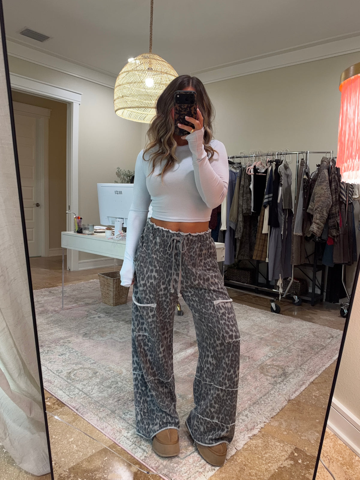 Fireside Cropped Long Sleeve Top Viola