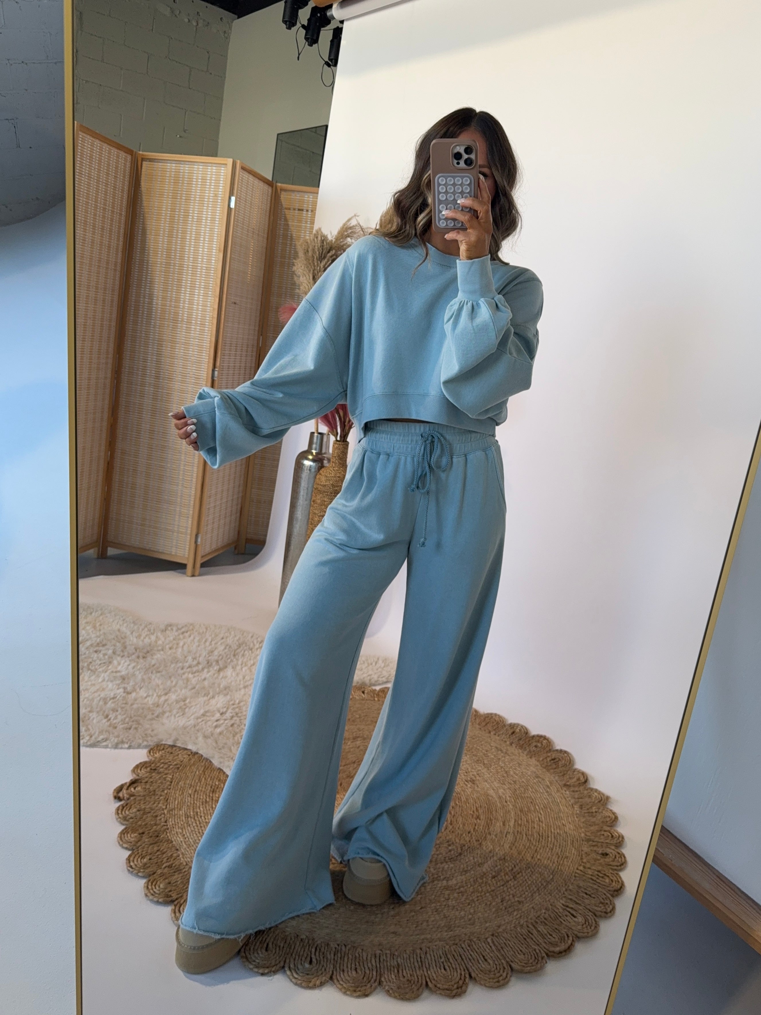 Coffee Shop Mornings Pullover Winter Sky