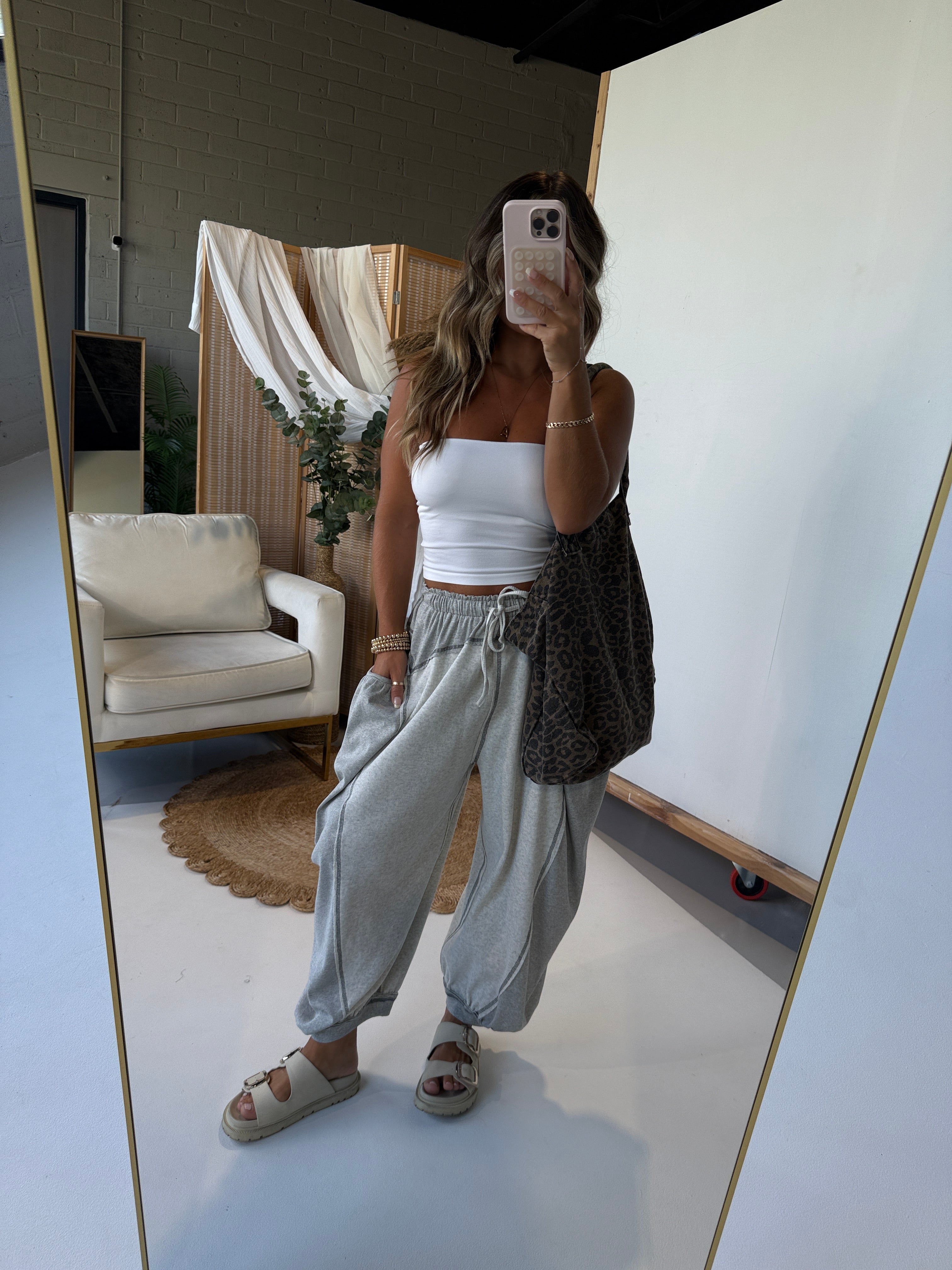 Soft Stay Lounge Pants Oatmeal Grey