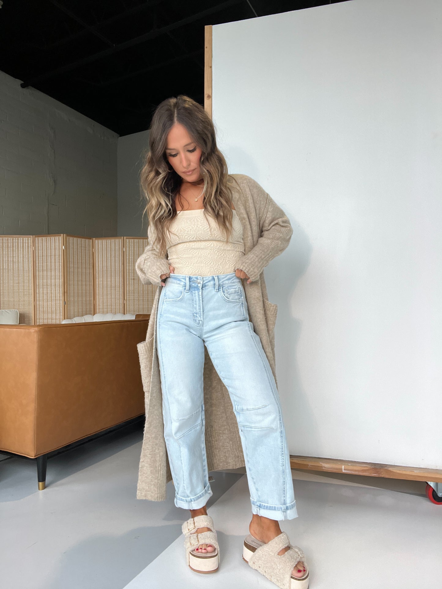 Northern Way High Waisted Barrel Jeans