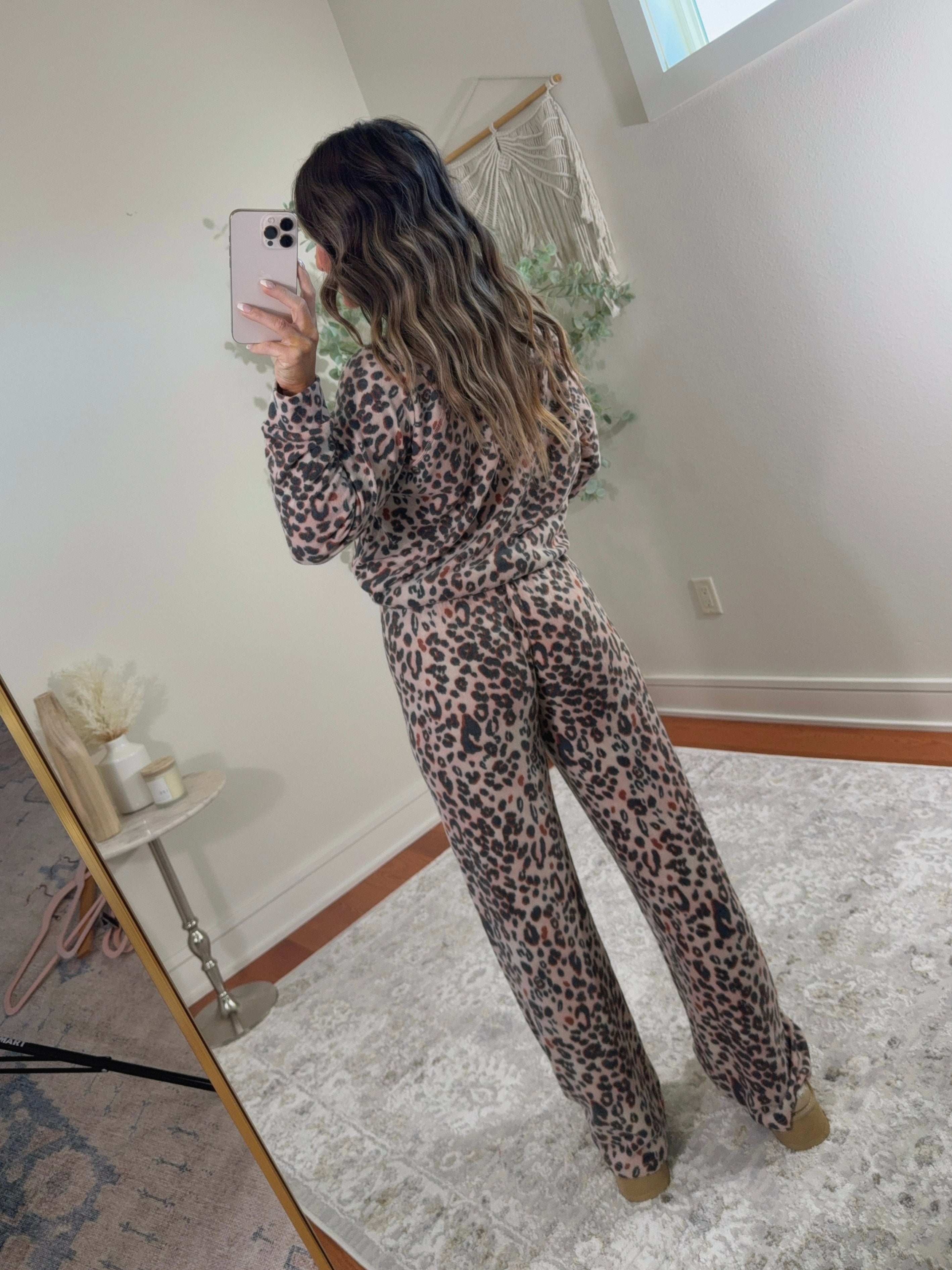 Cheetah Sisters Lounge Set Pink/Brown