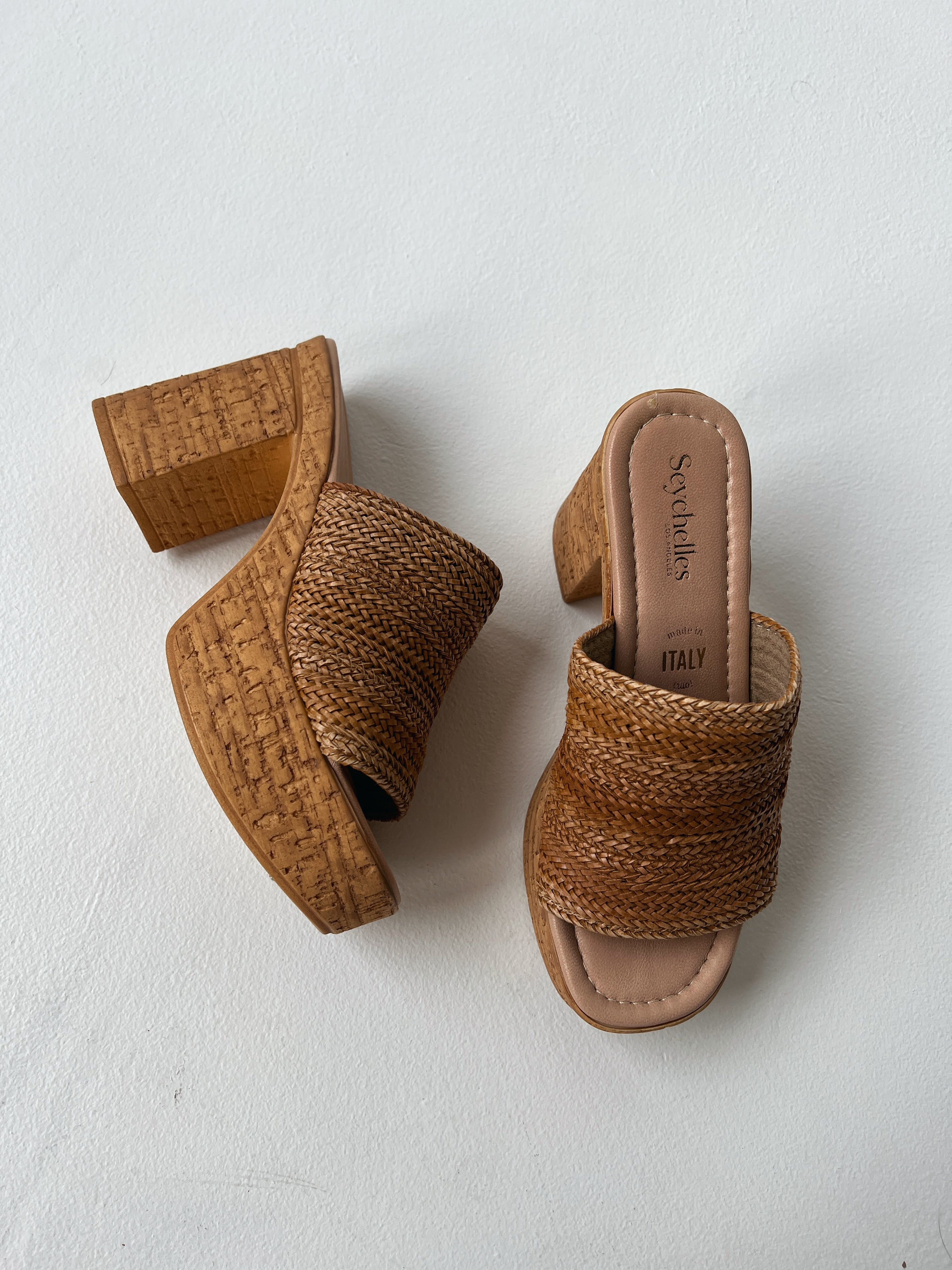 Applause Cork Raffia Wedges