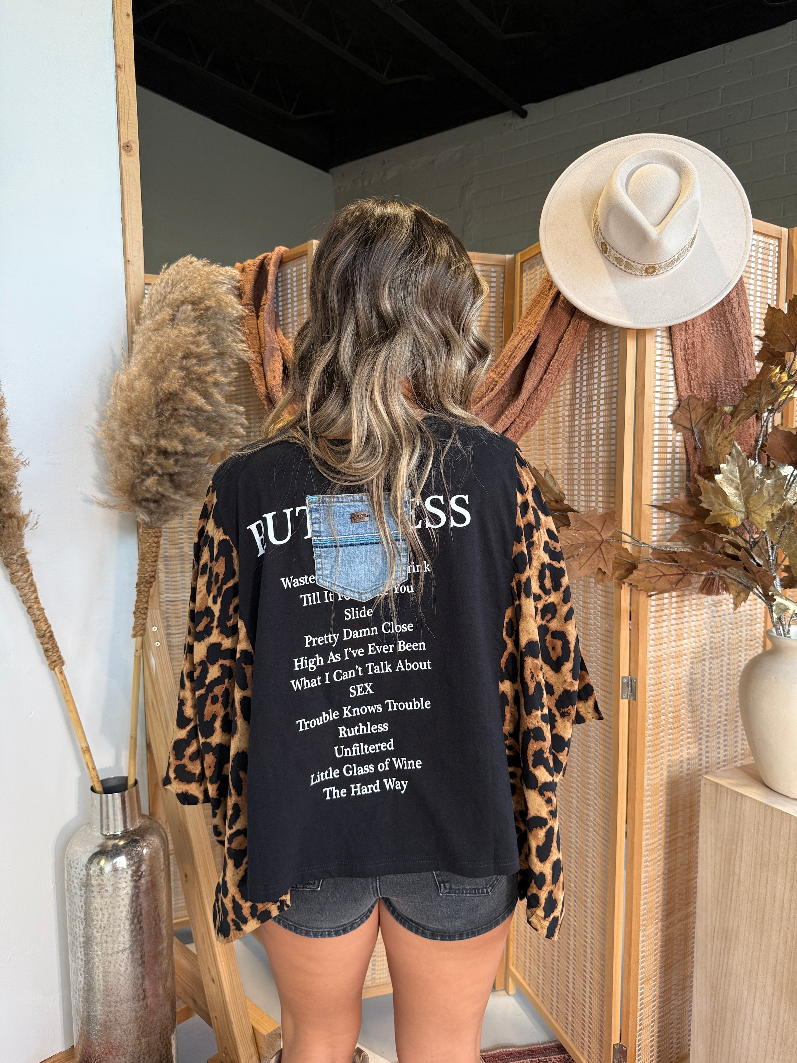 Luke Bryan Mix & Match Tee Black Cheetah