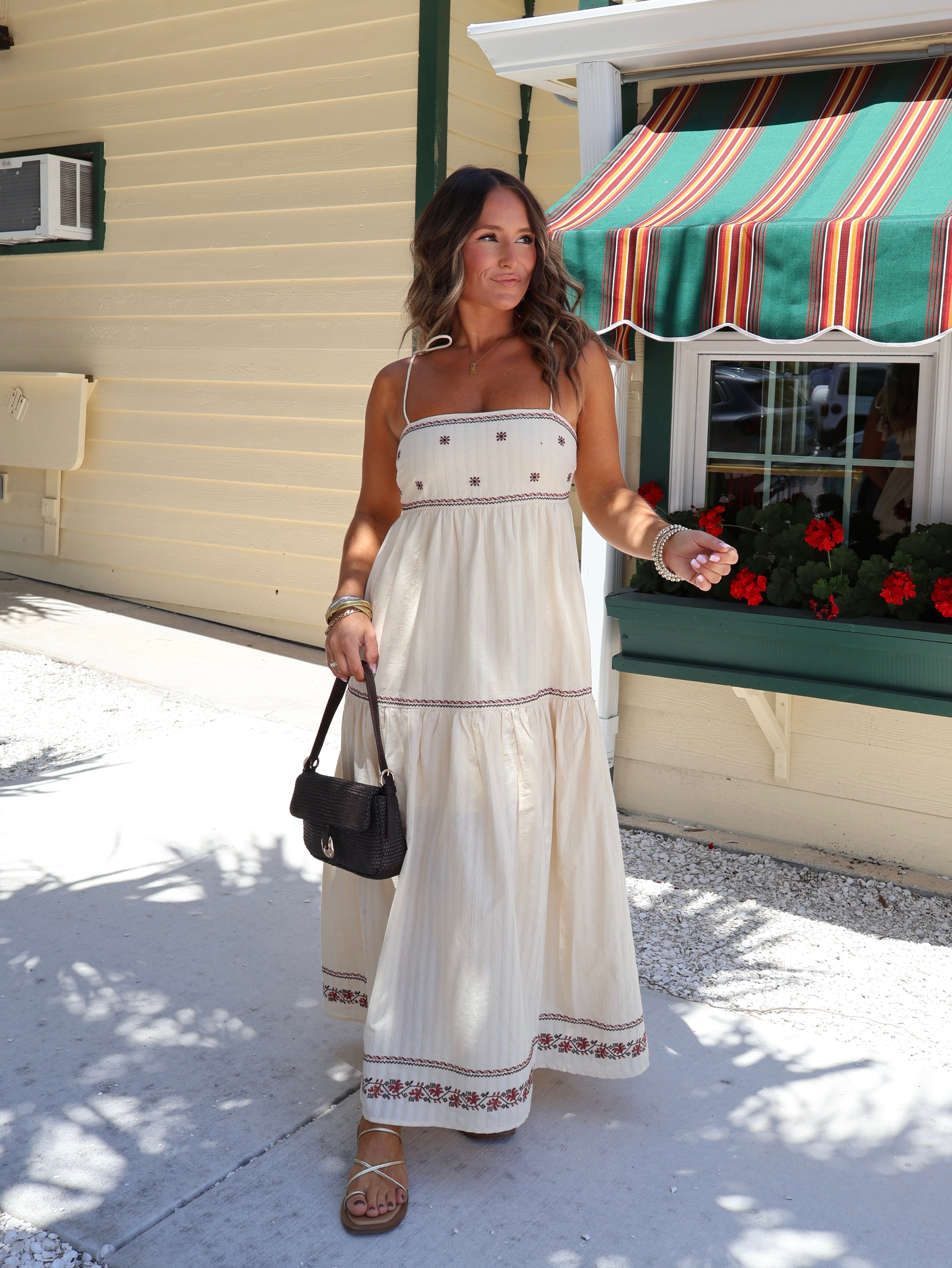 Desert Rose Midi Dress Cream