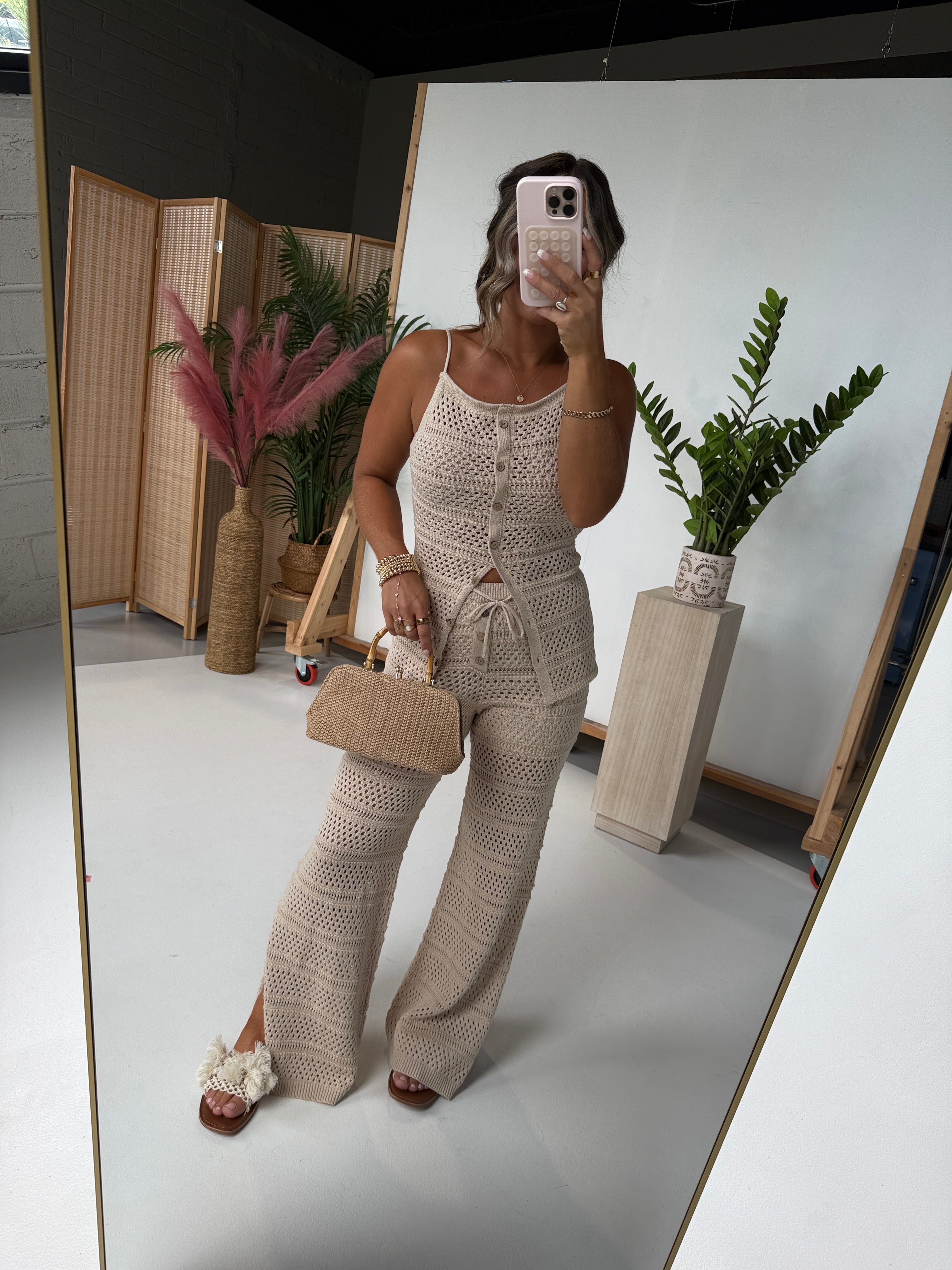 Adventures with You Pointelle Knit Set Natural
