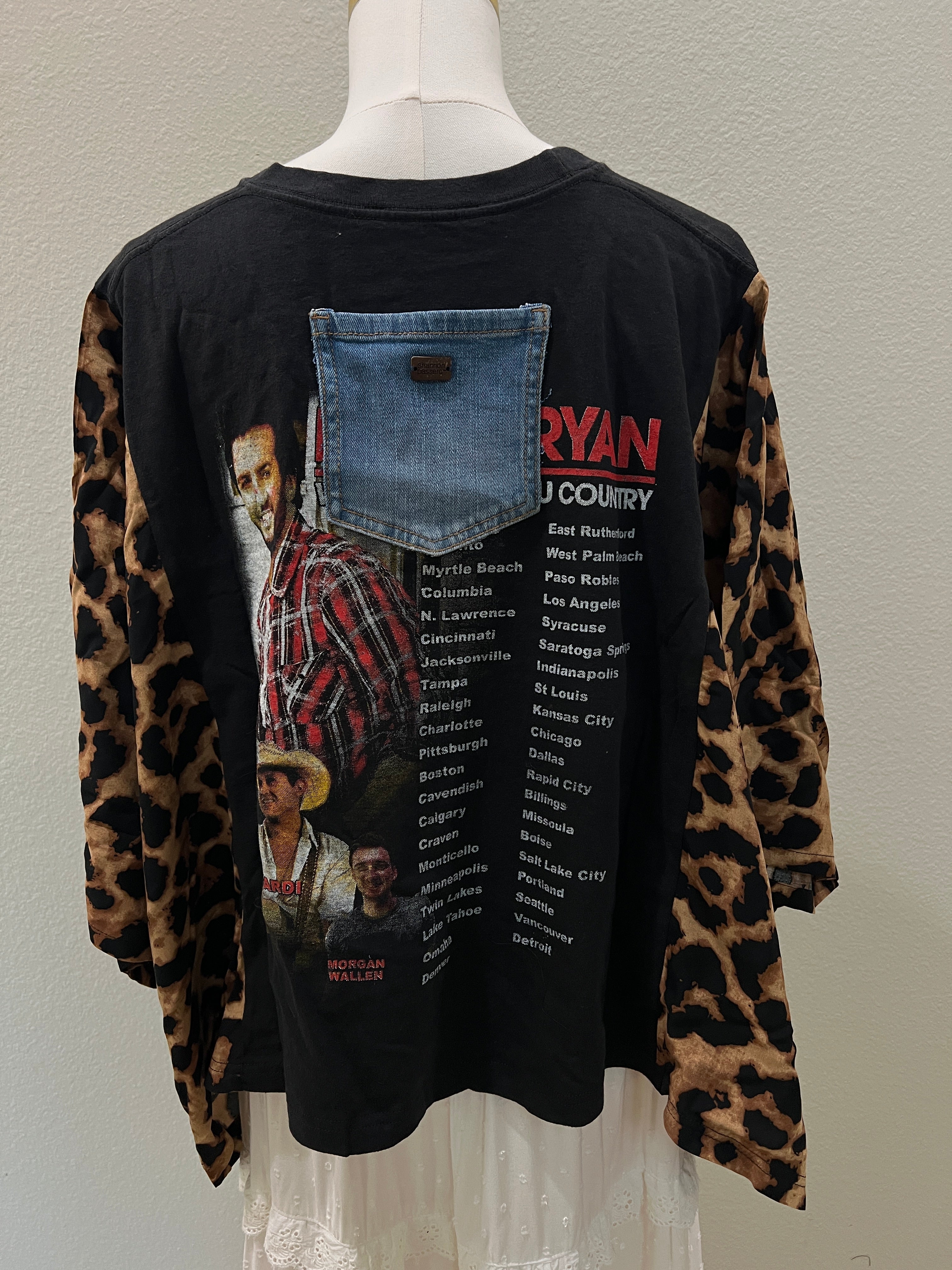 Luke Bryan Mix & Match Tee Black Cheetah