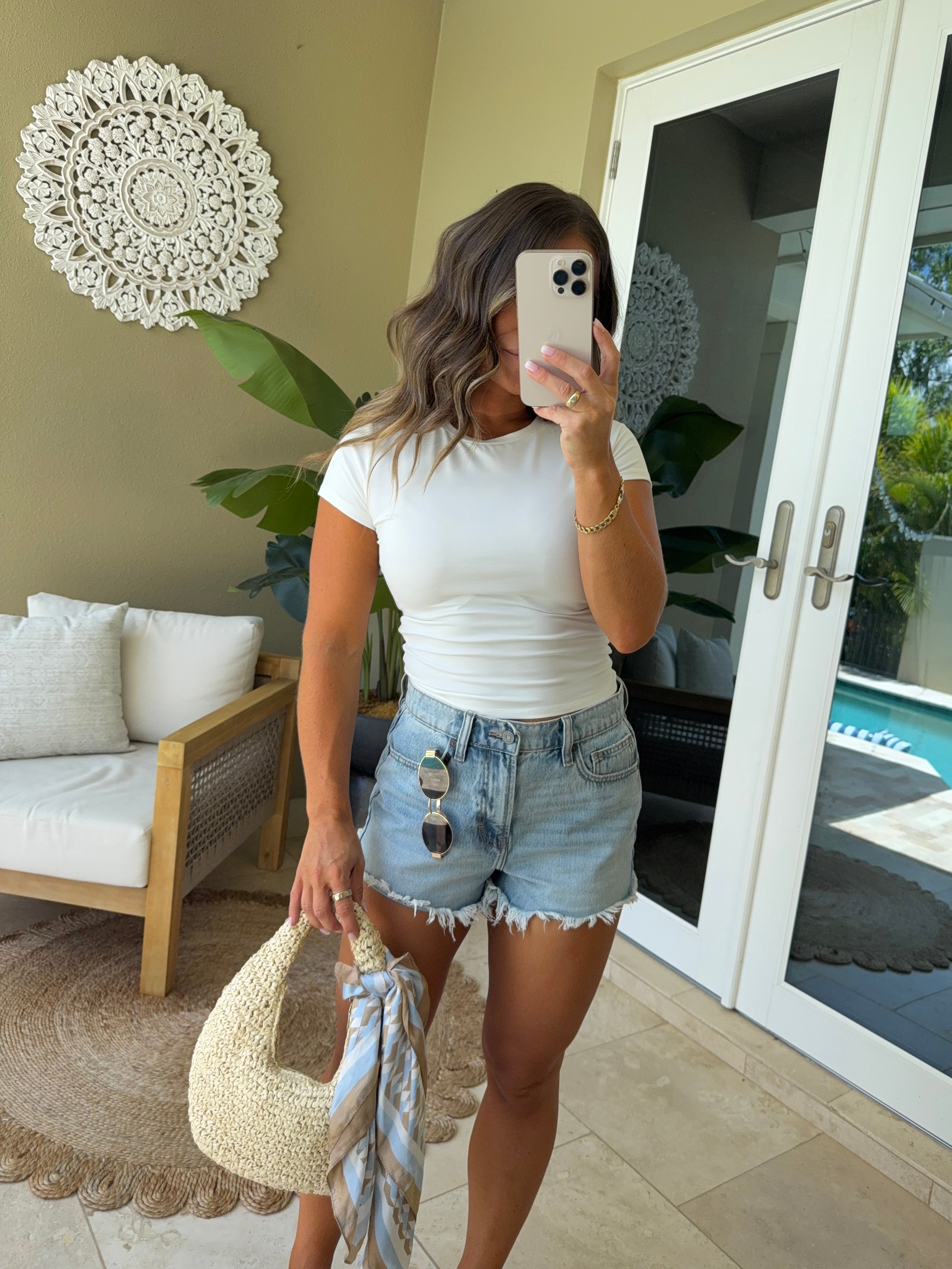 Backroads High Rise Denim Shorts