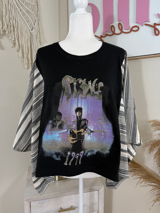 Prince Mix & Match Tee Black Stripe