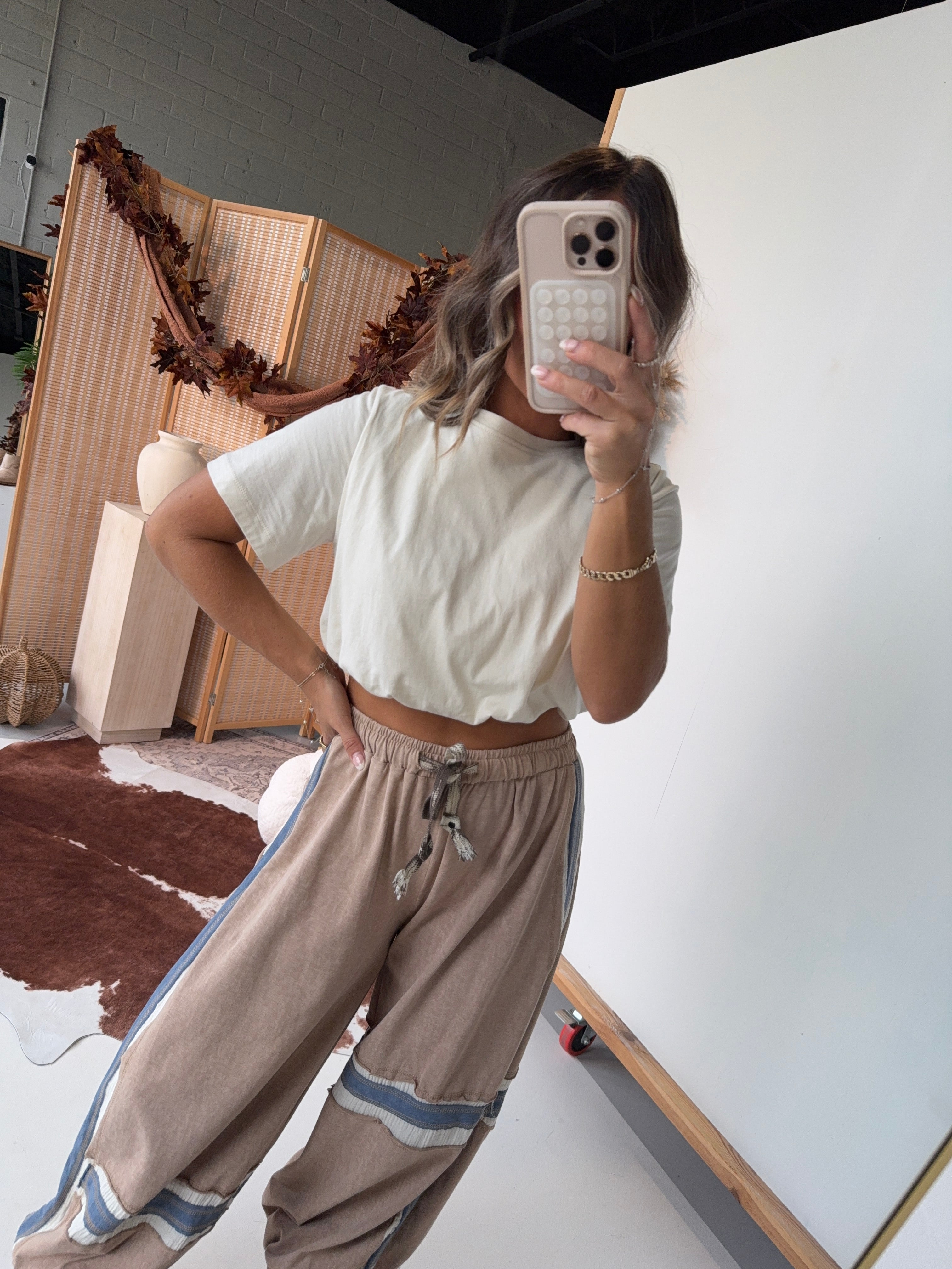 Small Talk Bubble Crop Top Birch