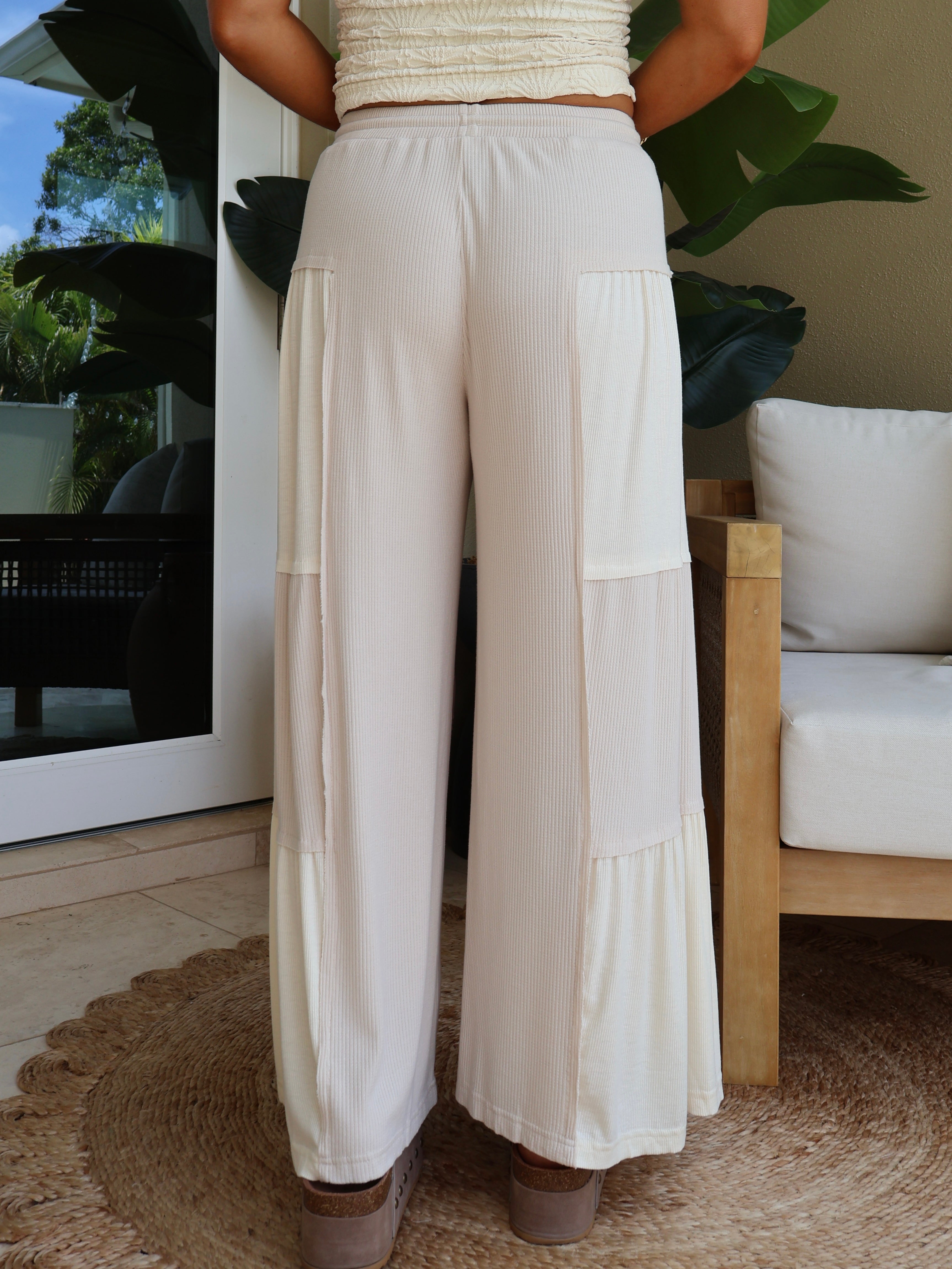 Juniper Knit Lounge Pants Sand Beige