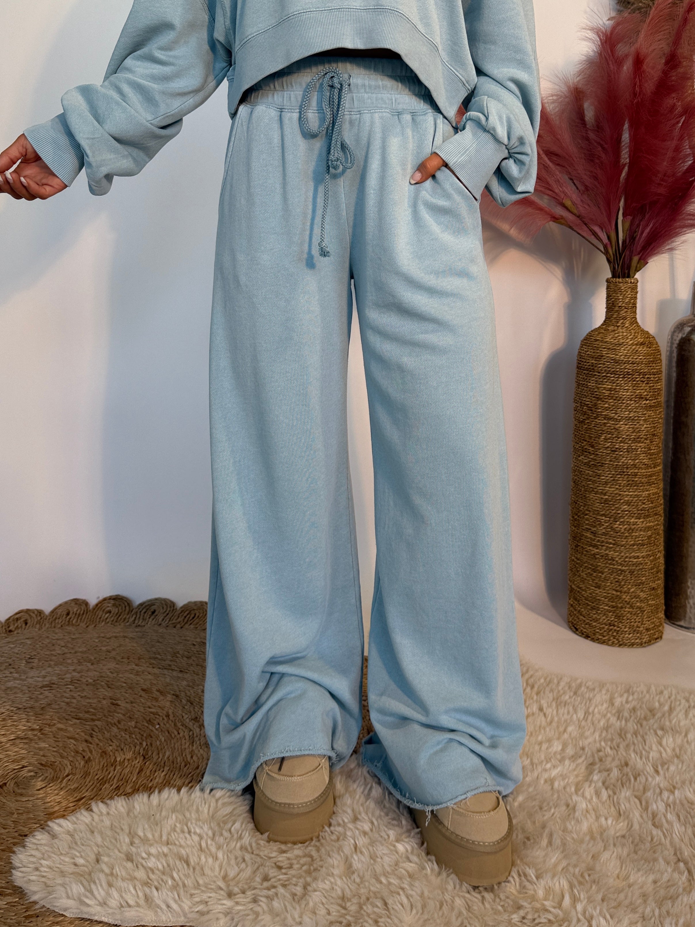 Coffee Shop Mornings Sweatpants Winter Sky