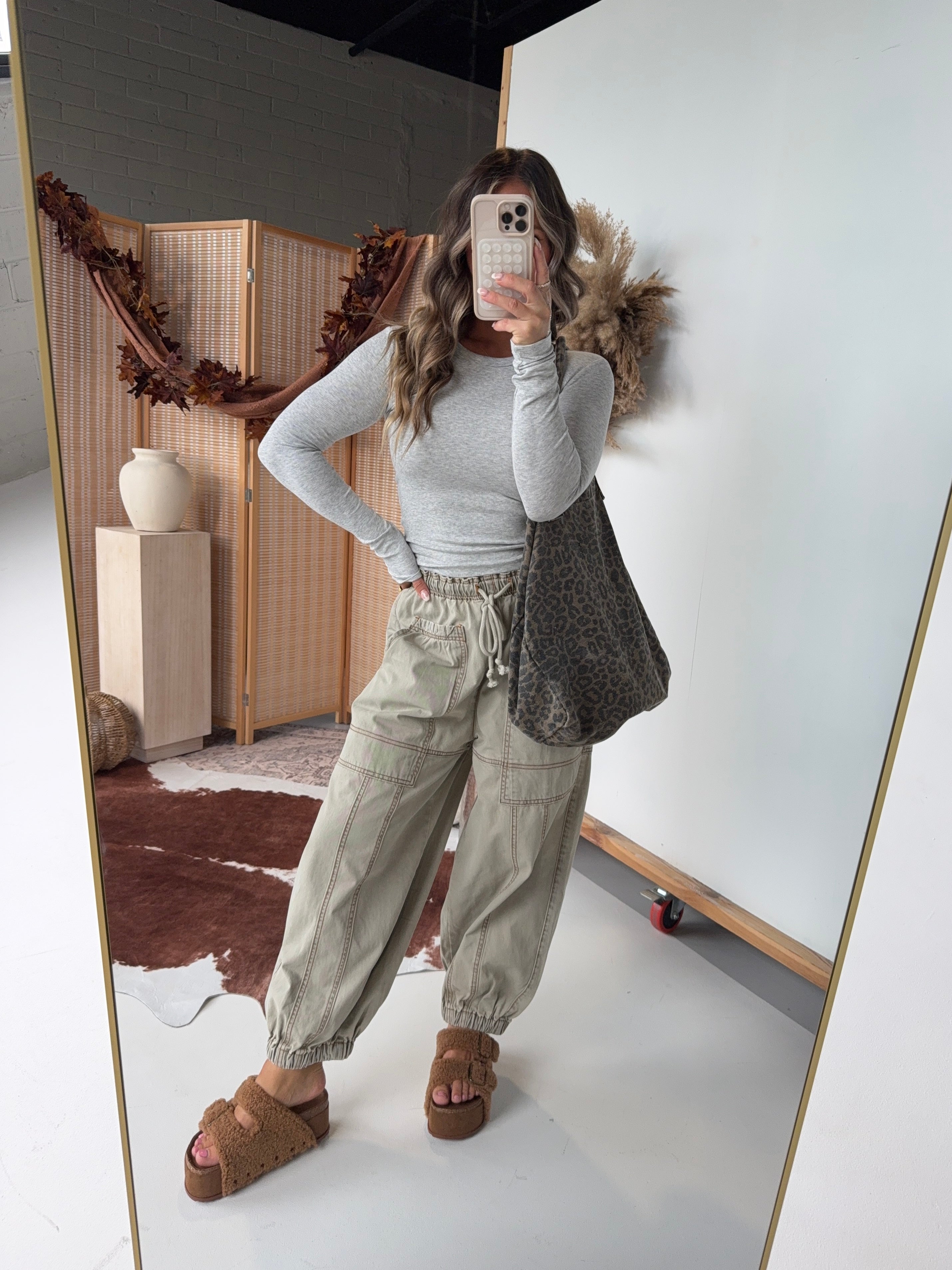 Sage Candlewick Pants Grey