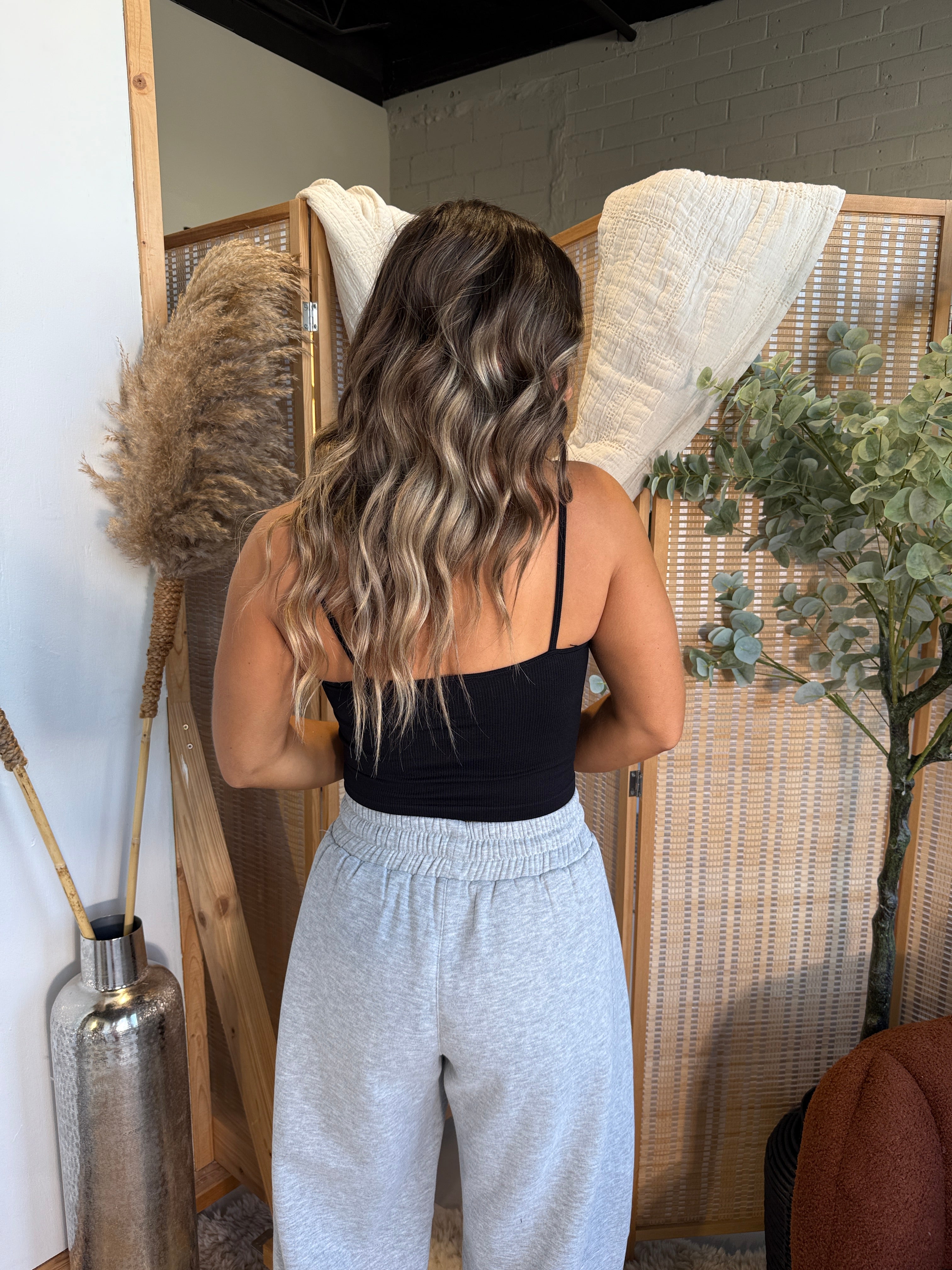 Dakota Ribbed Basic Tank Black