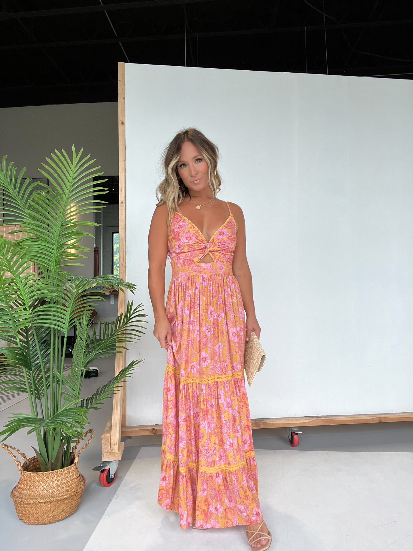 With the Sunflowers Maxi Dress Marigold