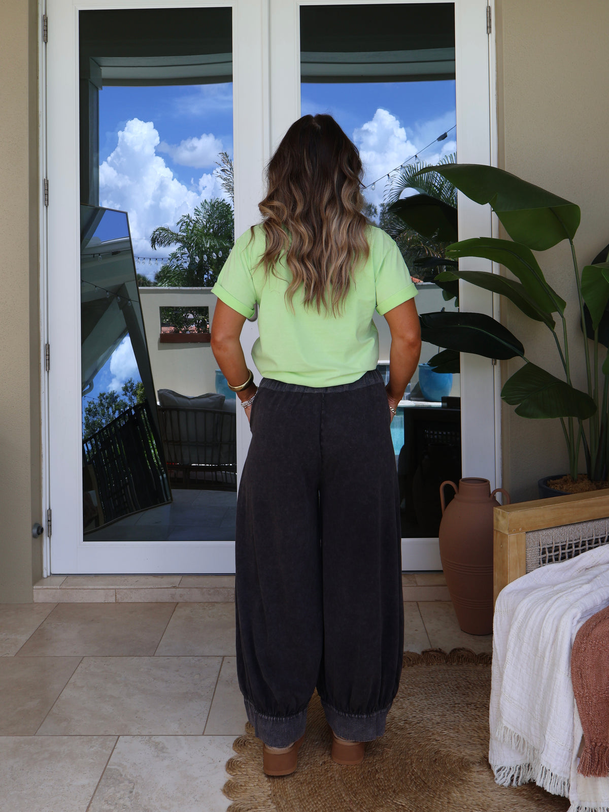 Be My Baby Barrel Joggers Black