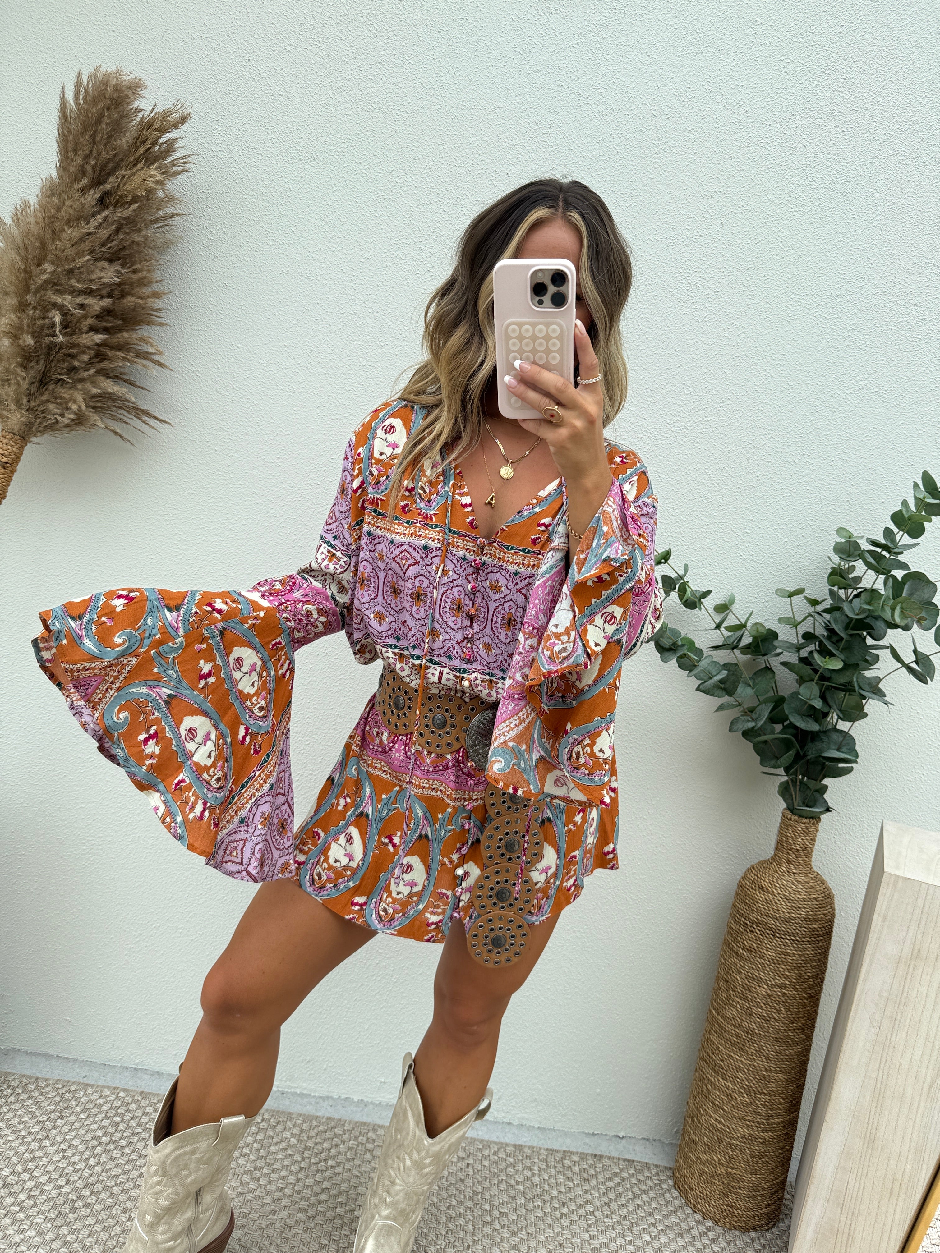 Alexandra Boho Flare Sleeve Dress