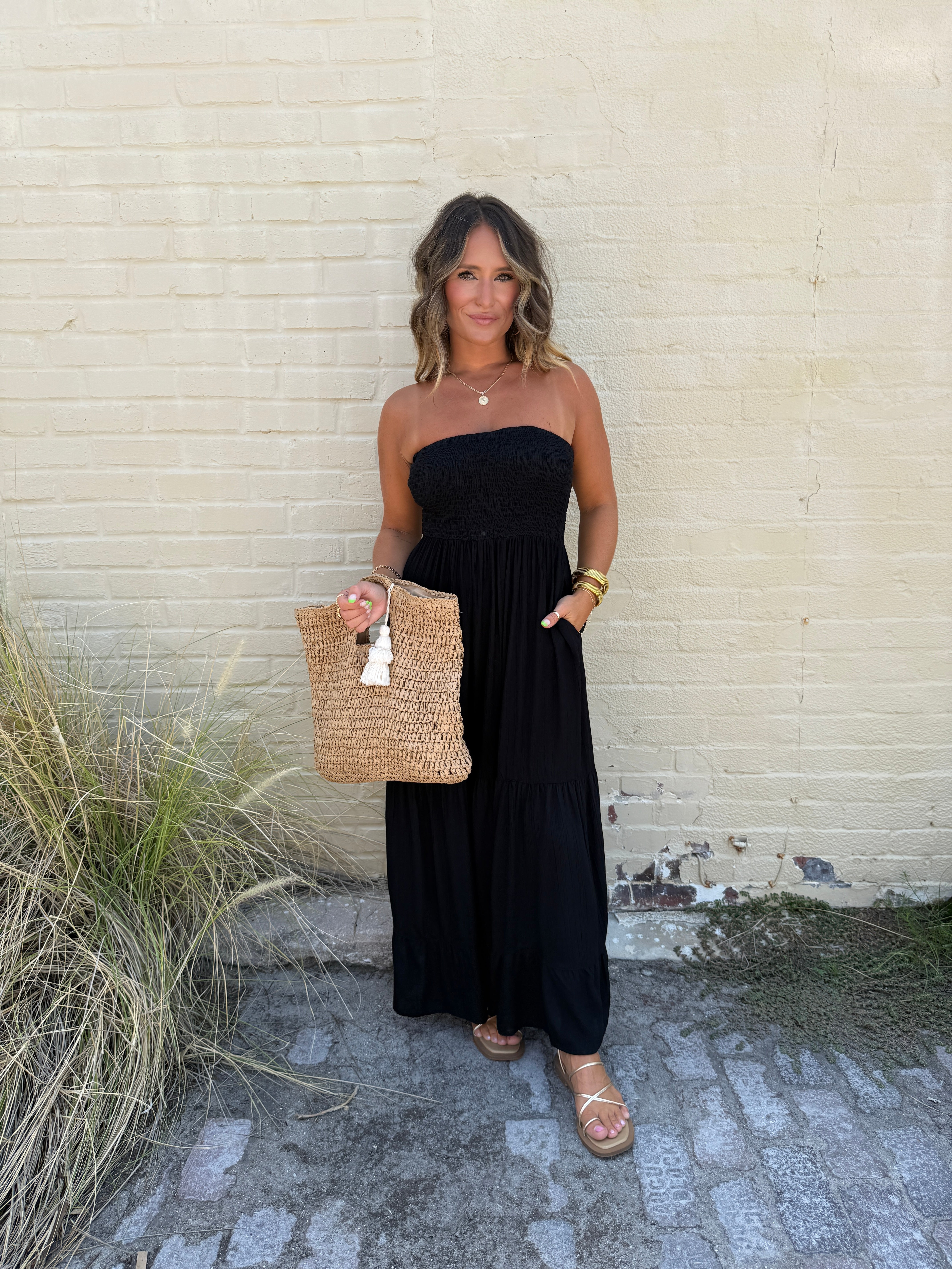 Lilliana Strapless Maxi Dress Black